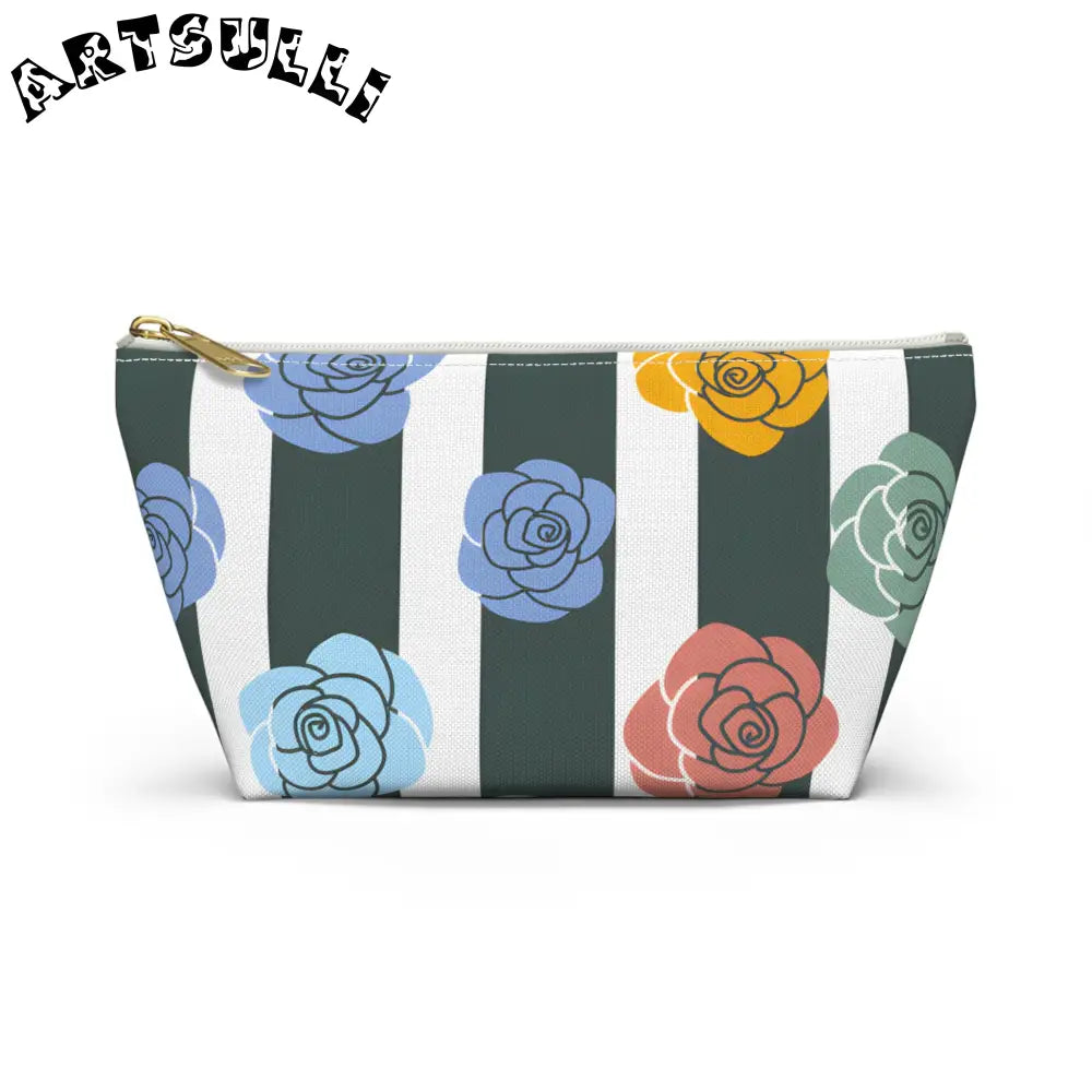 JAKKOUTTHEBXX Stripes x Roses II Black and White Accessory Pouch w