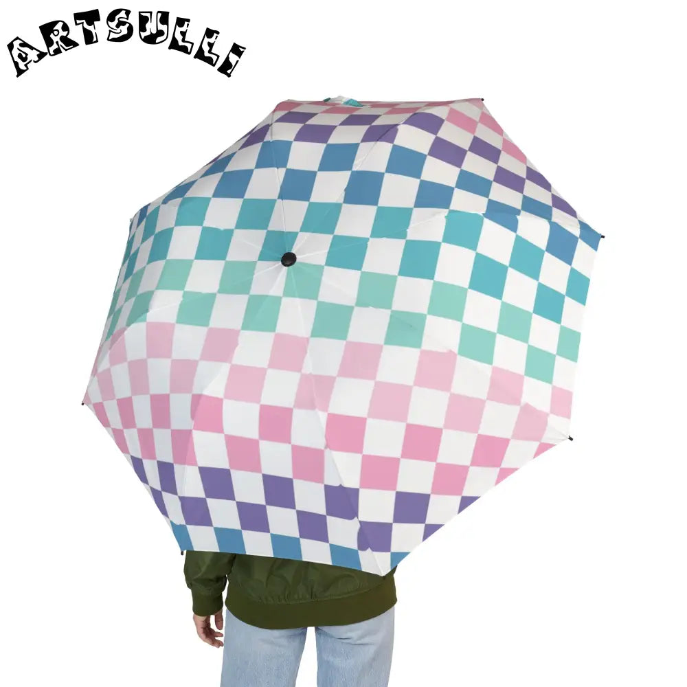 JAKKOUTTHEBXX Vaporwave Rainbow Checkerboard Multi-Color