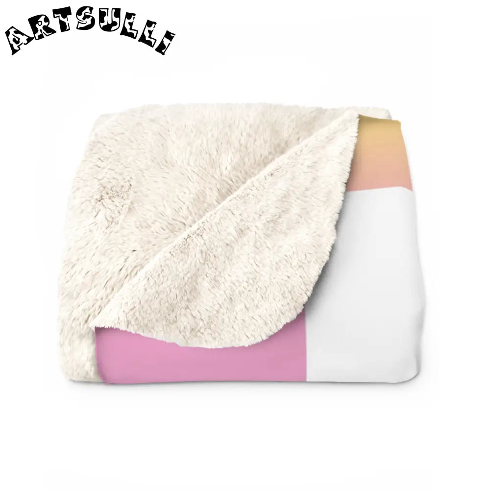 JAKKOUTTHEBXX Vaporwave Check Sherpa Fleece Blanket JAKKOUTTHEBXX