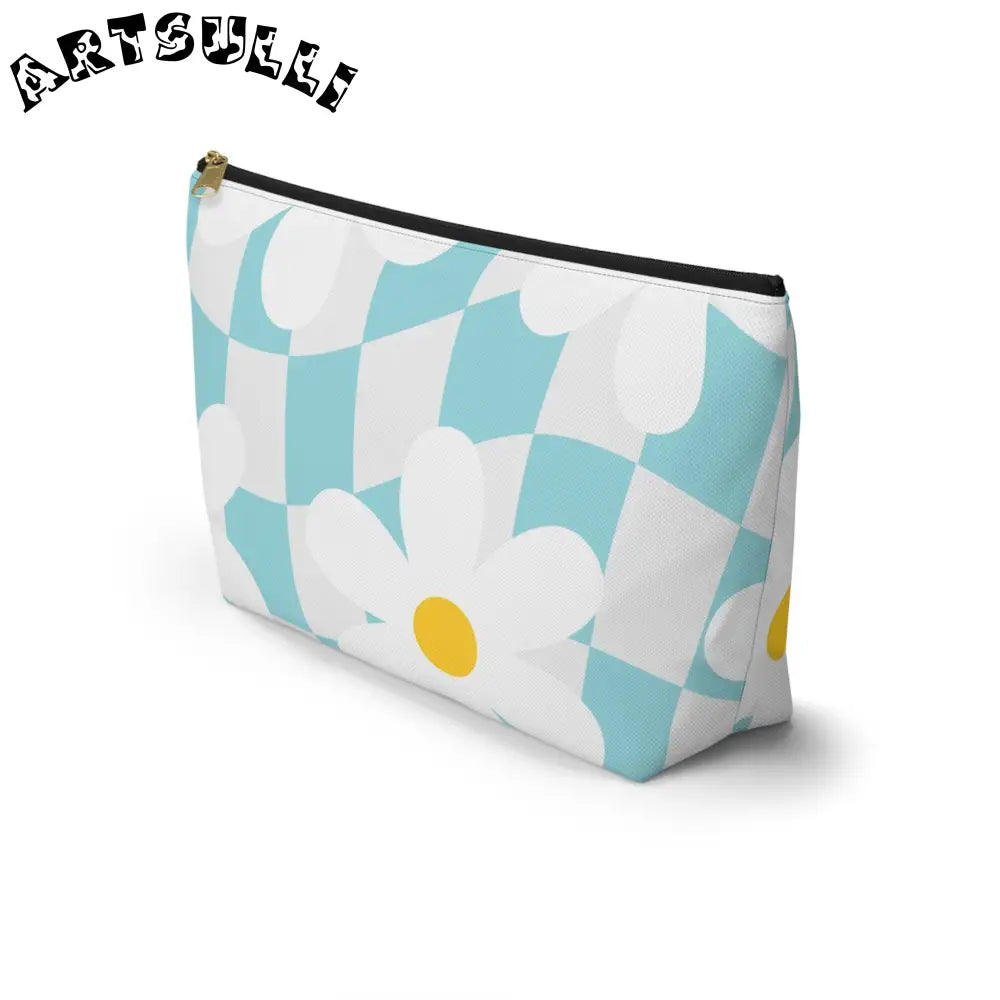JAKKOUTTHEBXX Trippy Check Garden Accessory Pouch w T-bottom