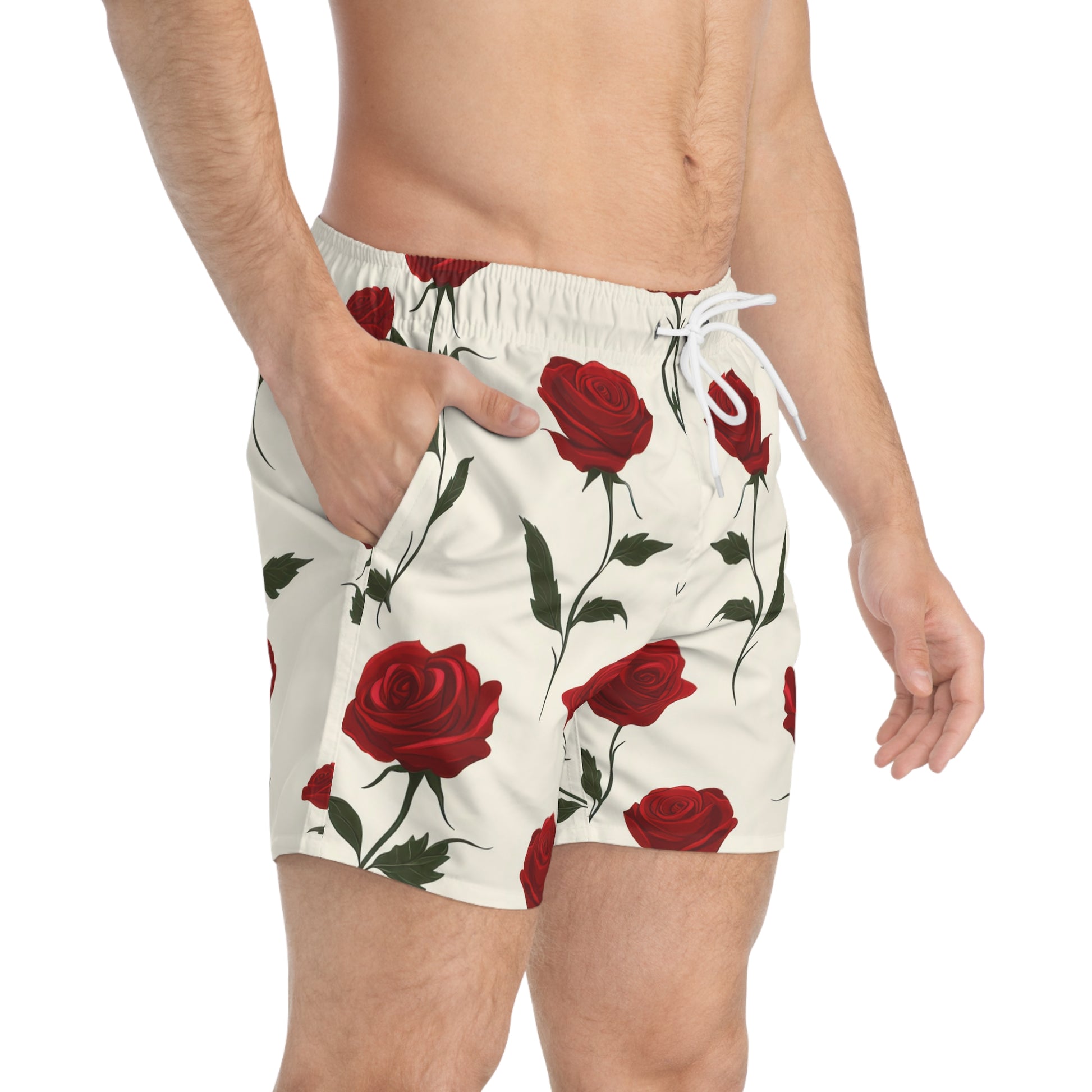 Roses Swim Trunks (AOP), Artsulli - Art is Long, Life is Short, All Over Prints, , , , , , , 