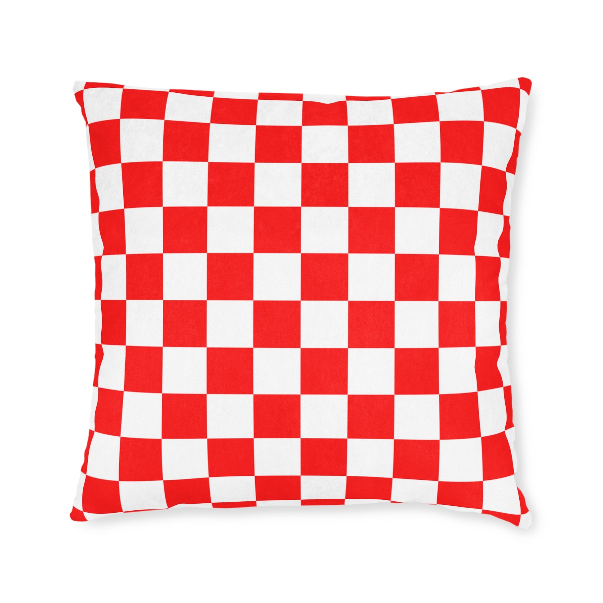 Checkerboard Red and White Square Pillow, Artsulli - Art is Long, Life is Short, Home Decor, , , , , , , 