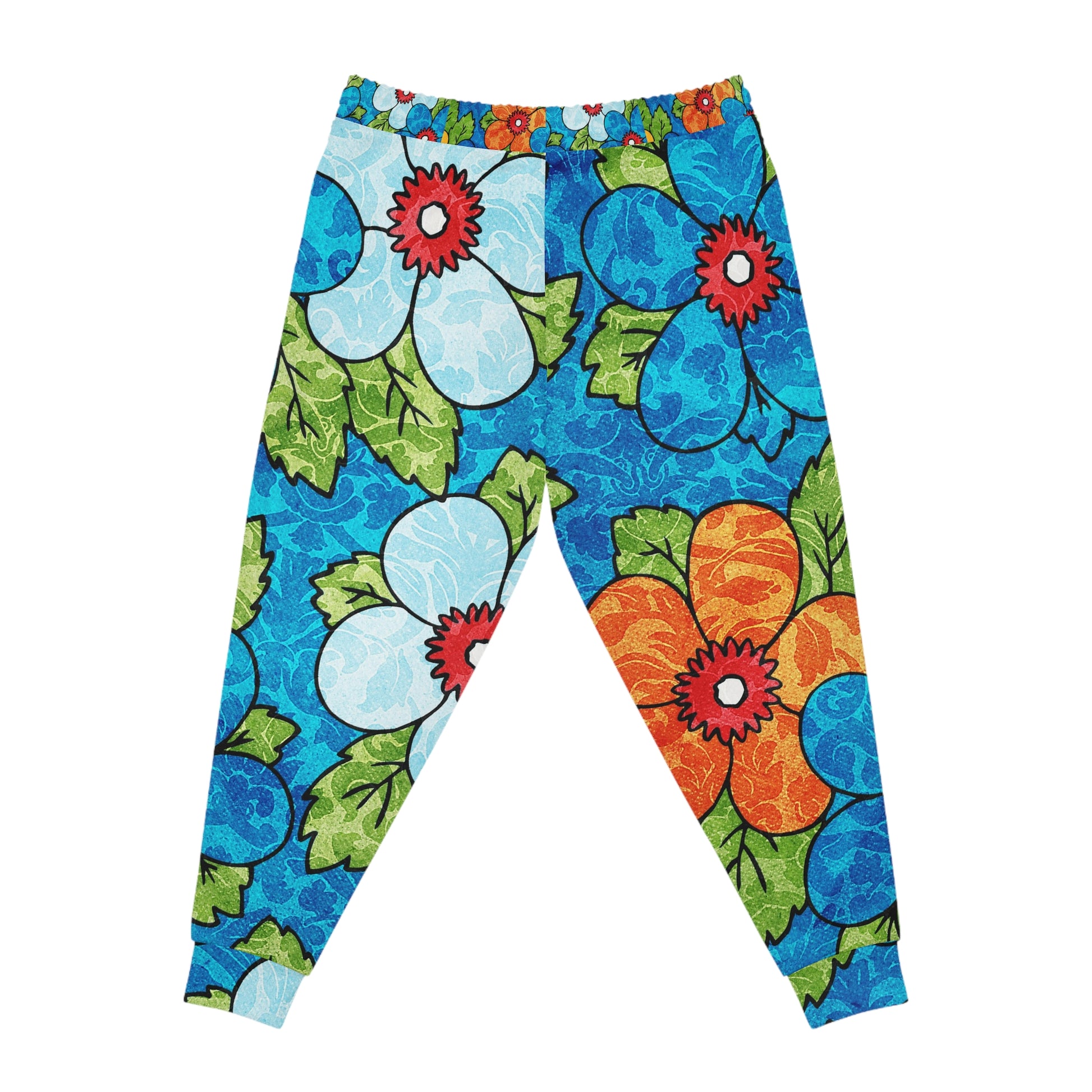 Blue Orange Groovy II Athletic Joggers (AOP), Artsulli - Art is Long, Life is Short, All Over Prints, , , , , , , 