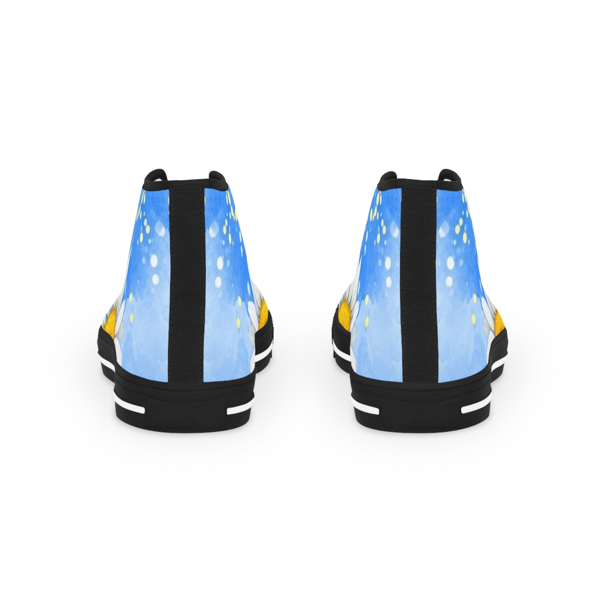 Daisies Men's High Top Sneakers, Artsulli - Art is Long, Life is Short, Shoes, , , , , , , 