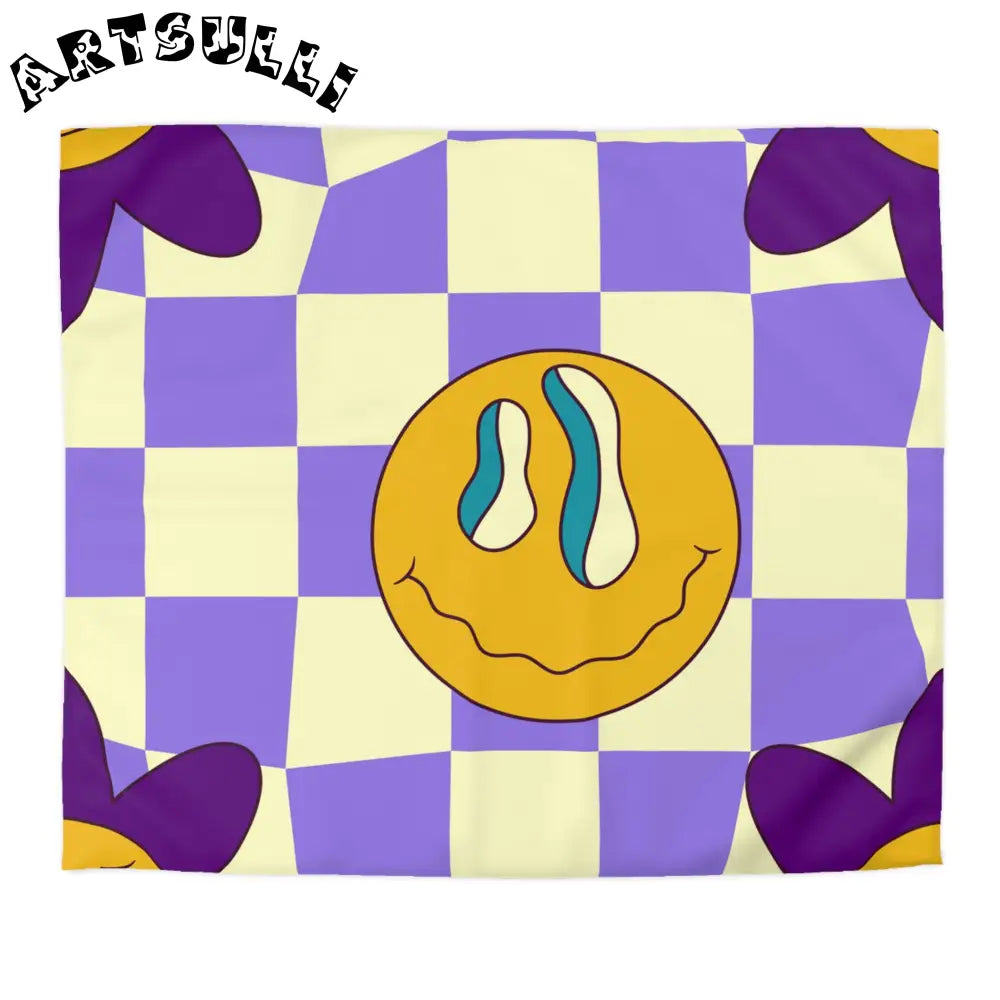 JAKKOUTTHEBXX Trippy Flower Power Motifs Microfiber Duvet Cover