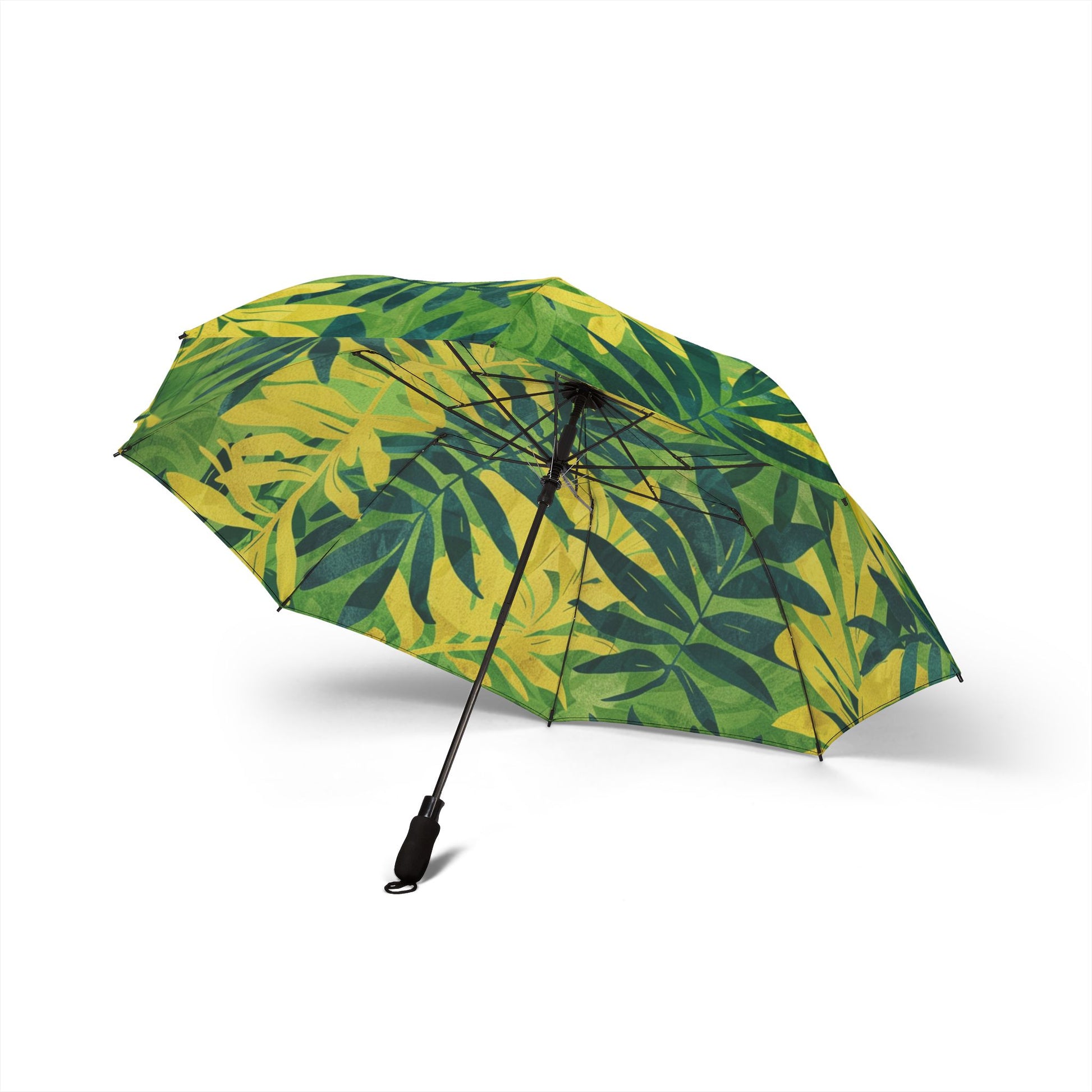 Green Leaf x Yellow Leaf x Tropical x Jungle II Semi-Automatic Foldable Umbrella, Artsulli - Art is Long, Life is Short, Accessories, , , , , , , 