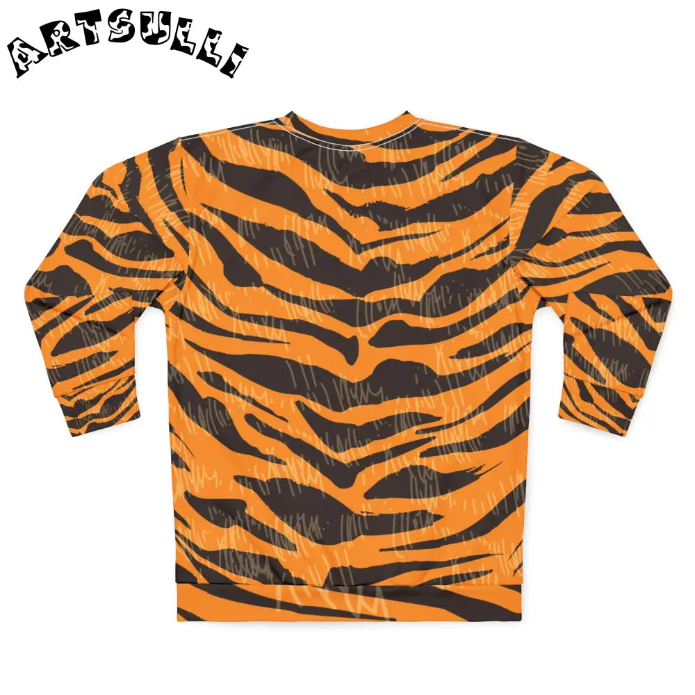 JAKKOUTTHEBXX Tiger Scratches Orange & Black Unisex Sweatshirt (AOP)