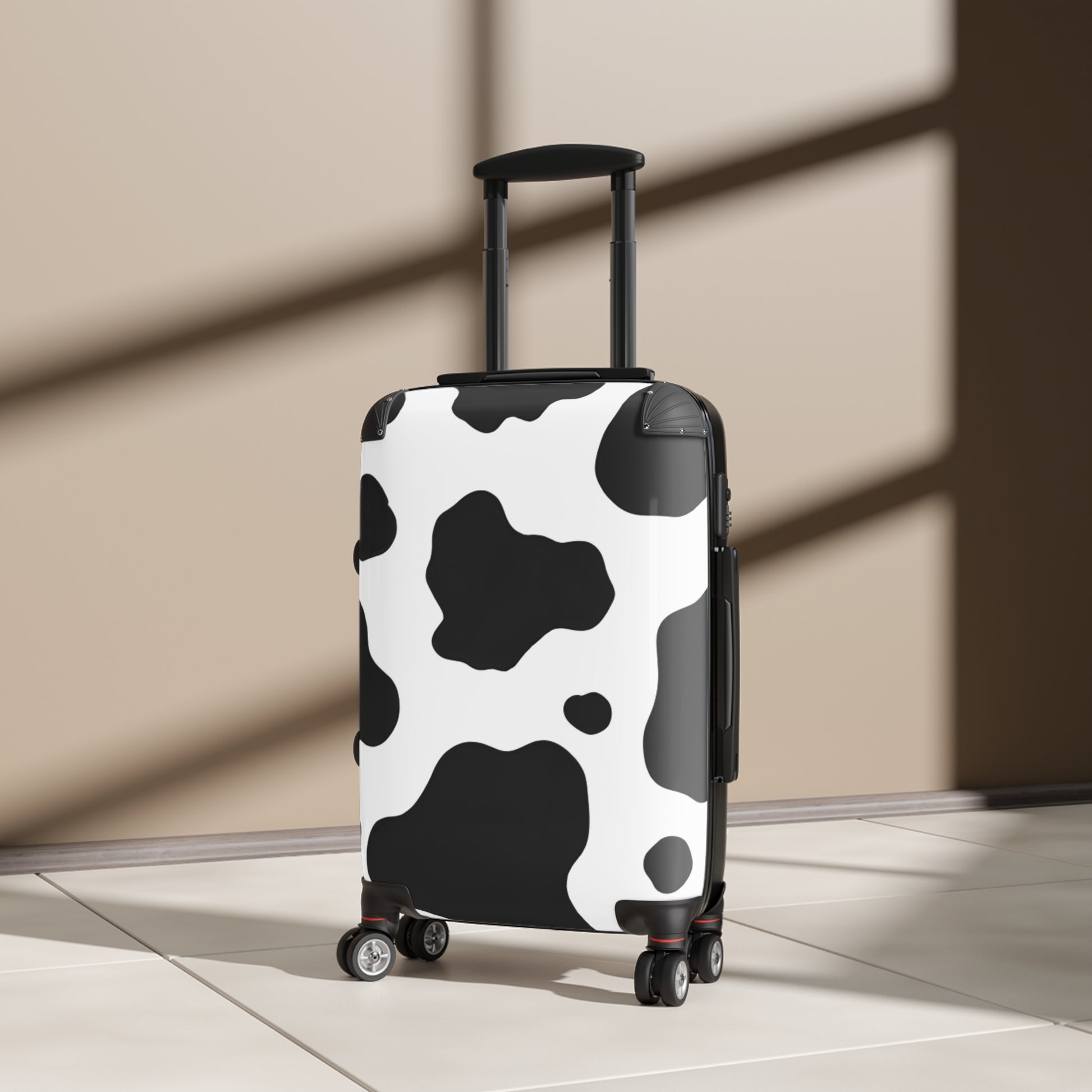 Cow Print Focus Suitcase, Artsulli - Art is Long, Life is Short, Bags, , , , , , , 