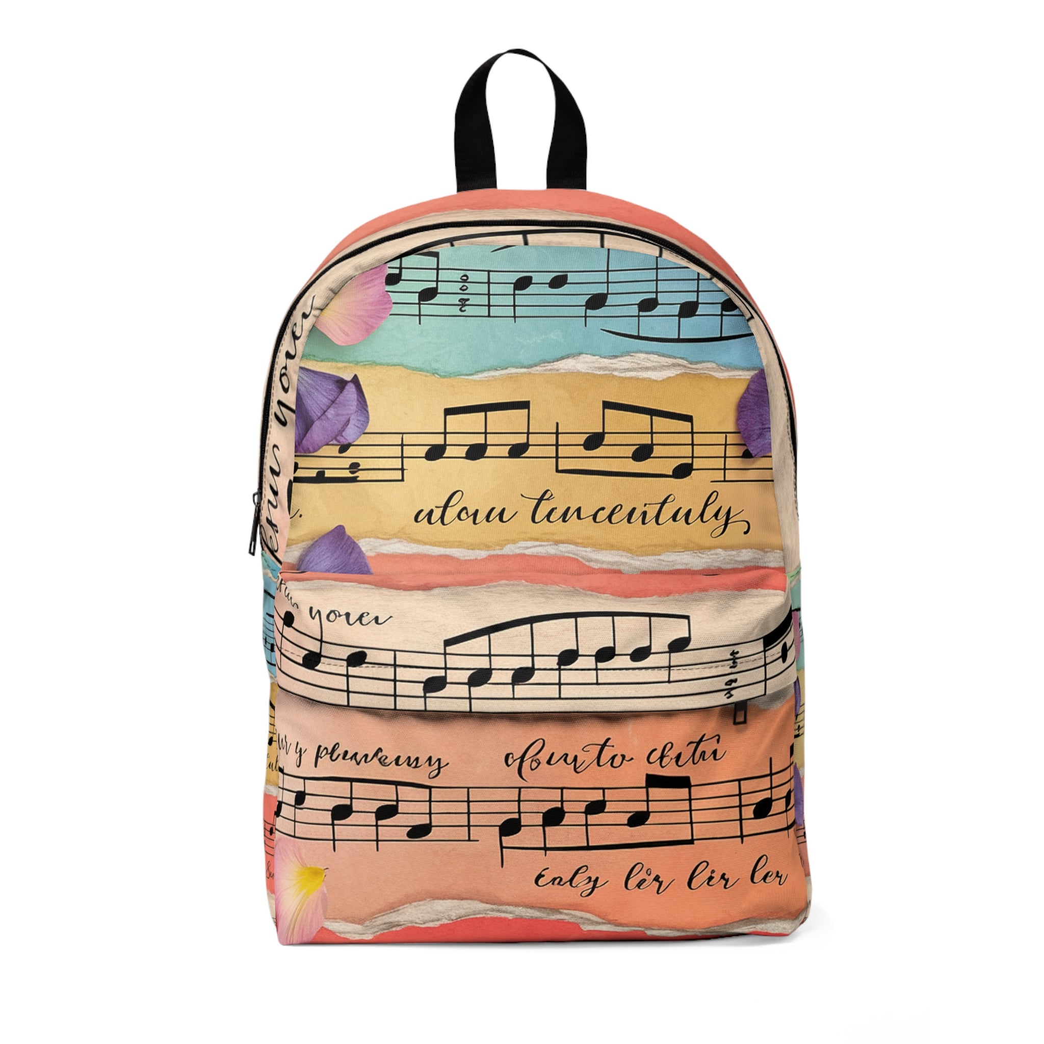 Torn Type Beat Sheet Music Multi-Color Unisex Classic Backpack, Artsulli - Art is Long, Life is Short, Bags, Size, One size, , , , , 39952790329828565237