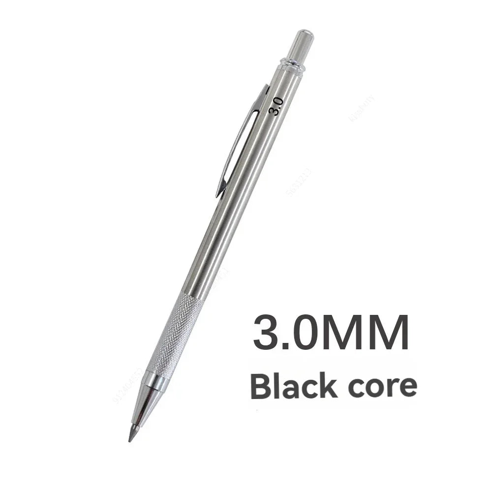 Buy The Best By Artsulli - Art is Long Life Short - Mechanical Pencil Set 3.0mm Full Metal Drawing Painting Automatic with Leads Office