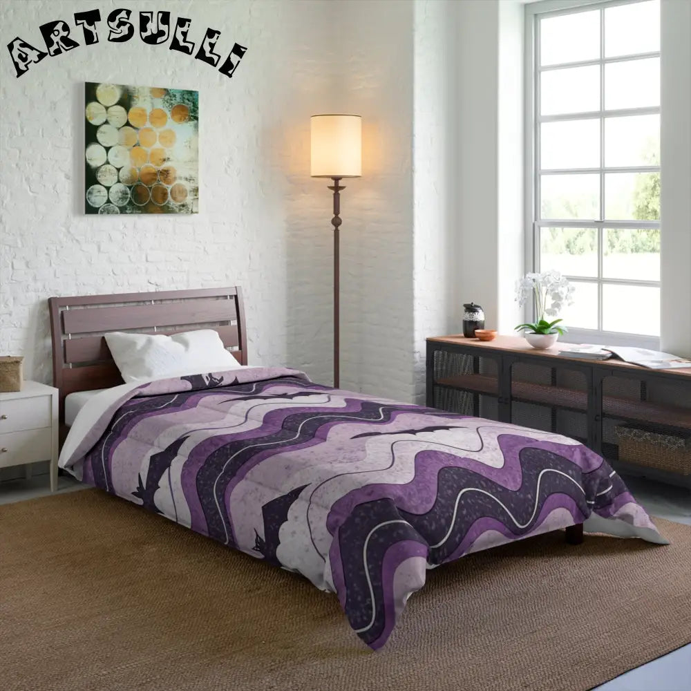 JAKKOUTTHEBXX Bat Wave Comforter JAKKOUTTHEBXX Artsulli - Art