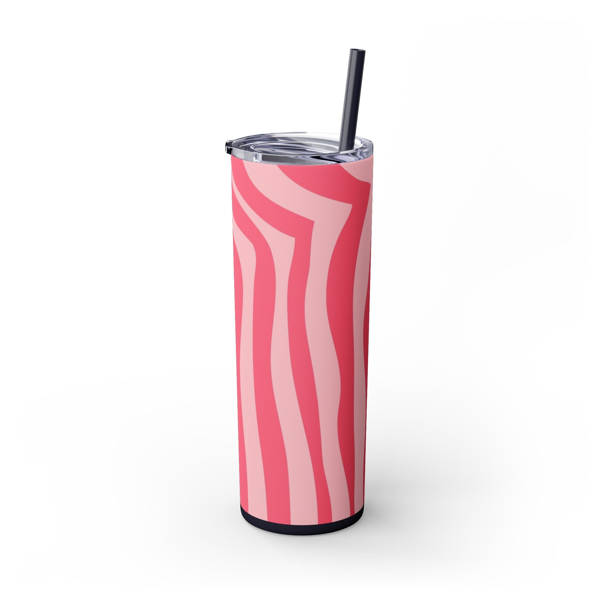 Nagels Pink Zebra Skinny Tumbler with Straw, 20oz, Artsulli - Art is Long, Life is Short, Mug, , , , , , , 