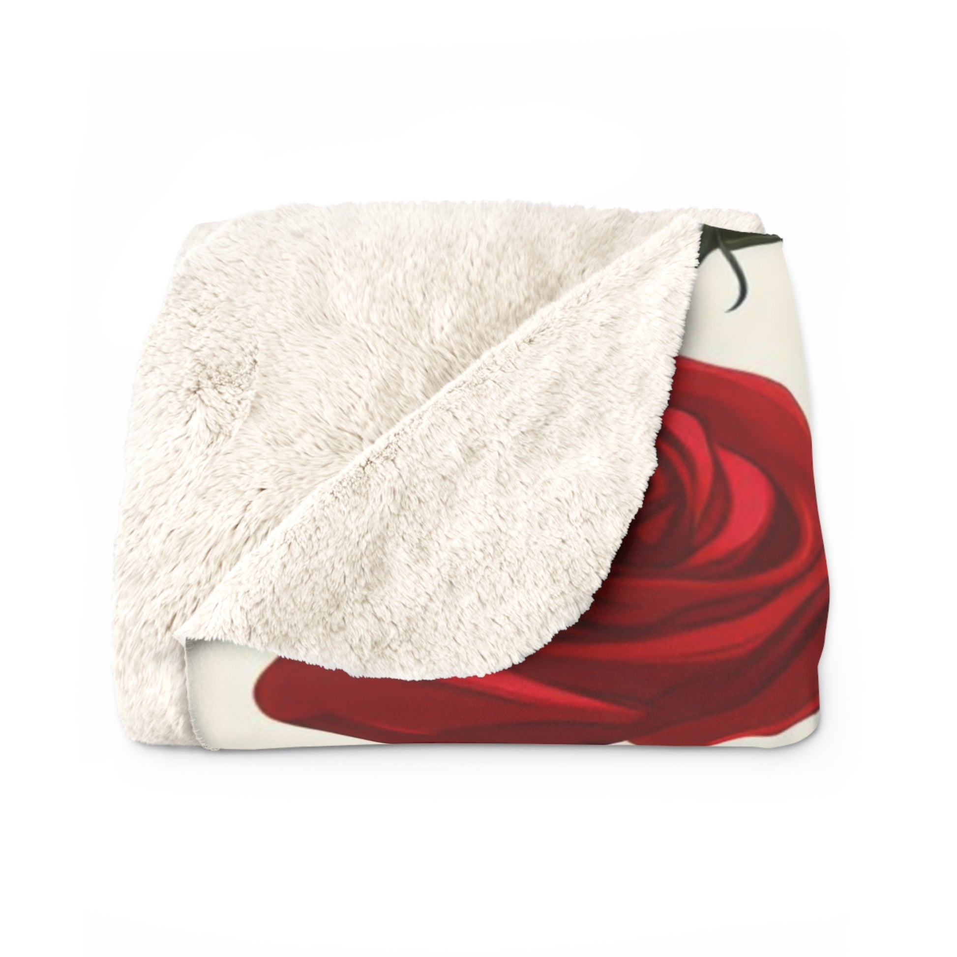 Red Roses Sherpa Fleece Blanket, Artsulli - Art is Long, Life is Short, Home Decor, , , , , , , 