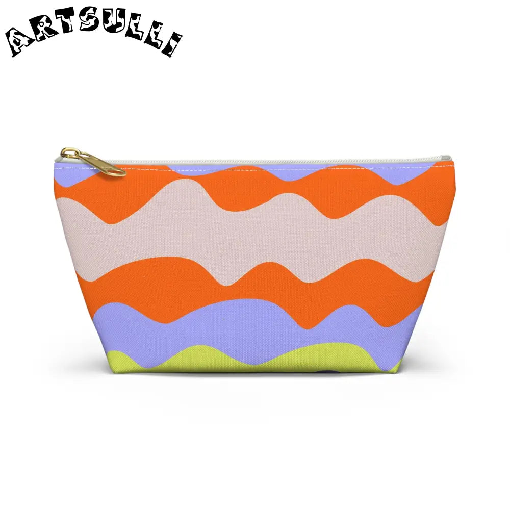 JAKKOUTTHEBXX Waves II Red and Blue Accessory Pouch w T-bottom