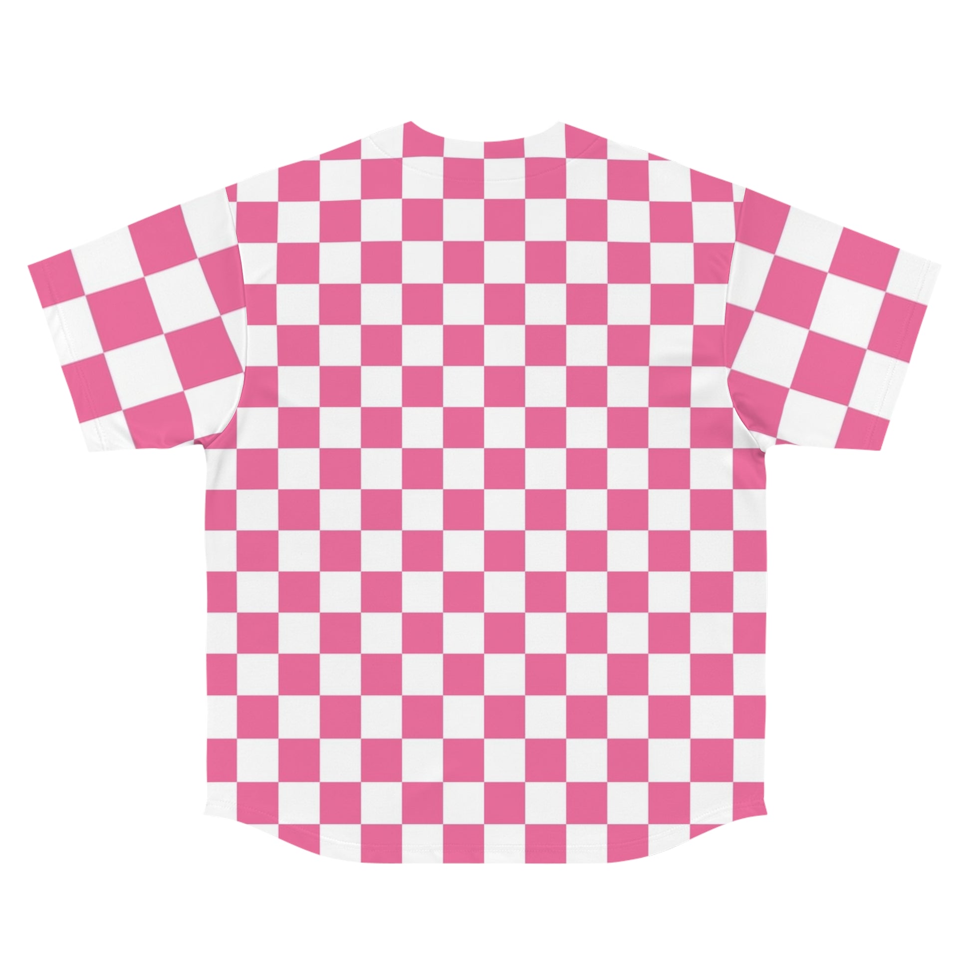 Yuyushiki Pink Check Men's Baseball Jersey (AOP), Artsulli - Art is Long, Life is Short, All Over Prints, , , , , , , 