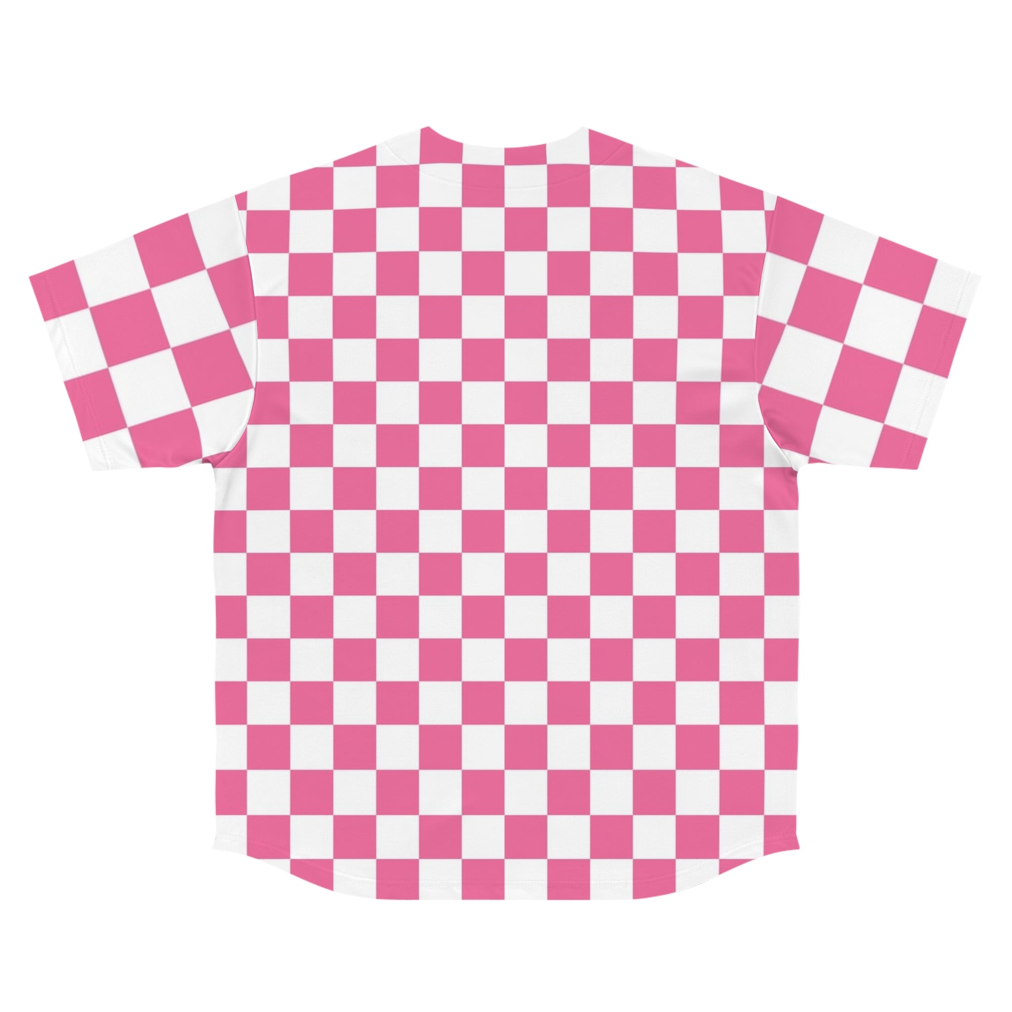 Yuyushiki Pink Check Men's Baseball Jersey (AOP), Artsulli - Art is Long, Life is Short, All Over Prints, , , , , , , 