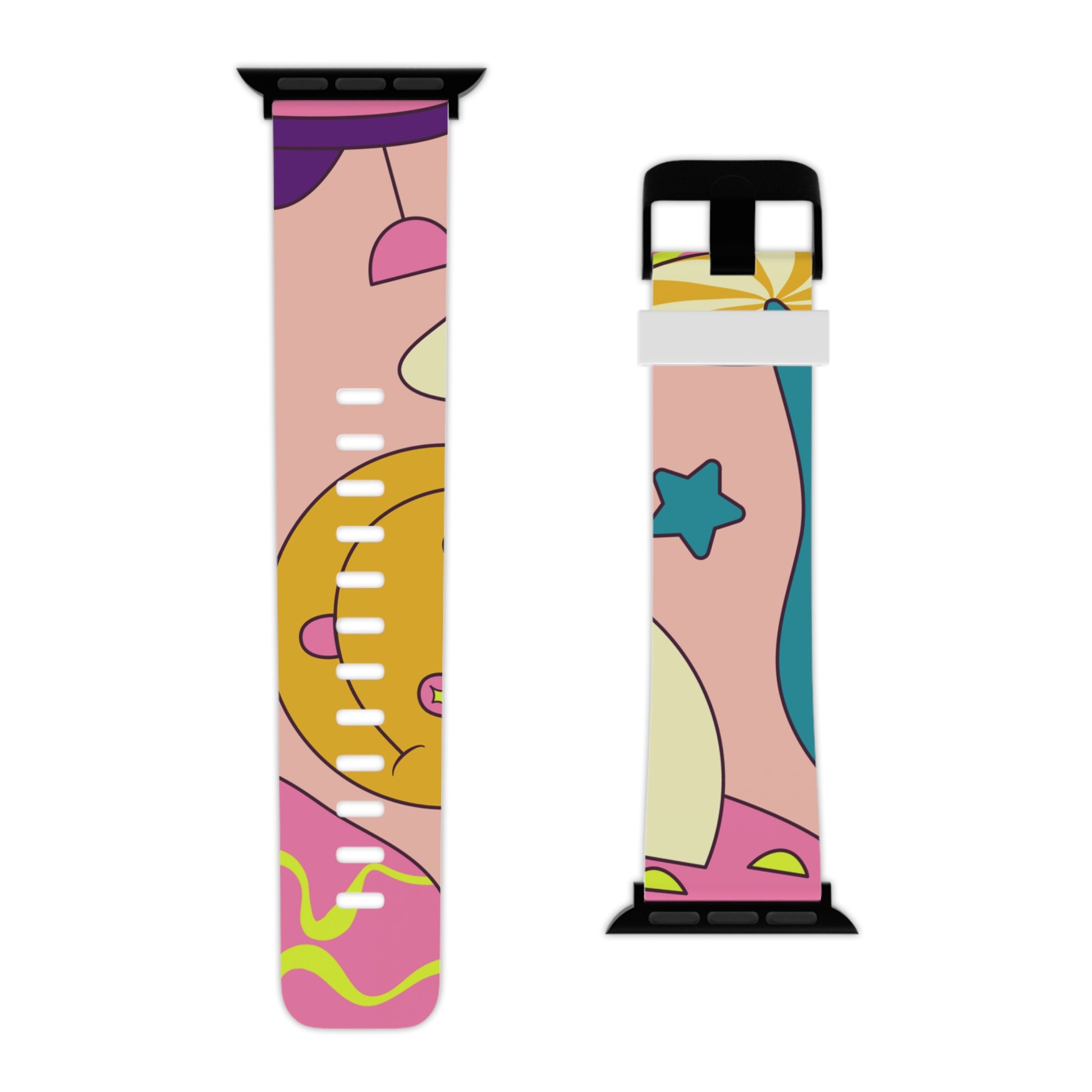 Trippy Spaceships Pink Watch Band for Apple Watch, Artsulli - Art is Long, Life is Short, Accessories, , , , , , , 
