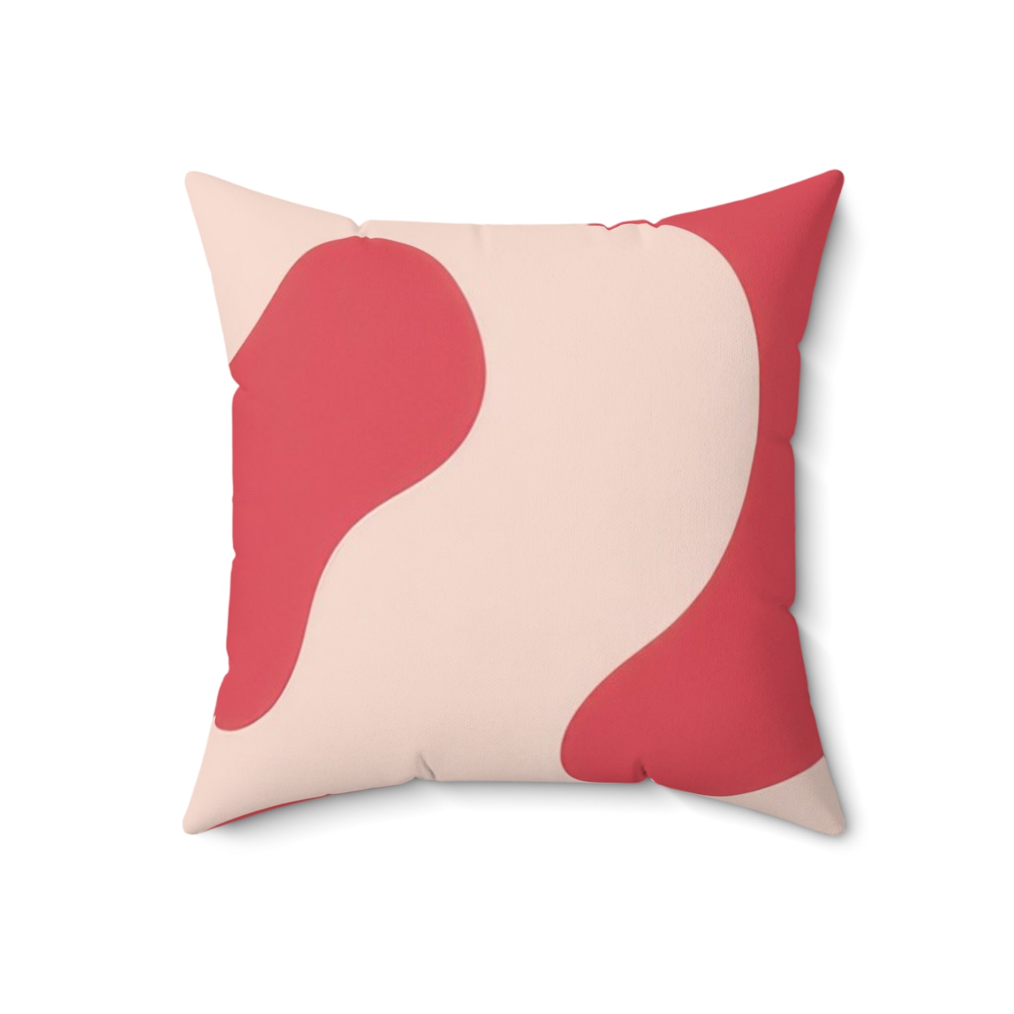 Red Jungle Cow Spun Polyester Square Pillow, Artsulli - Art is Long, Life is Short, Home Decor, Size, 18" × 18", , , , , 15930678942568858513