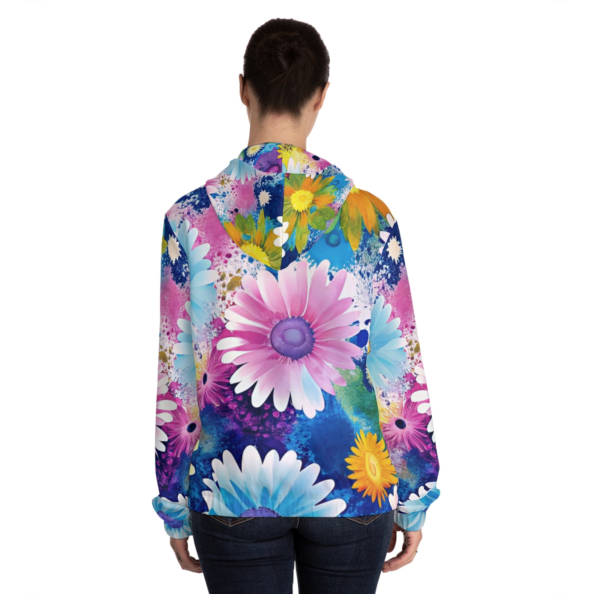 Magical Flower Explosion Multi-Color Women’s Full-Zip Hoodie (AOP), Artsulli - Art is Long, Life is Short, All Over Prints, , , , , , , 