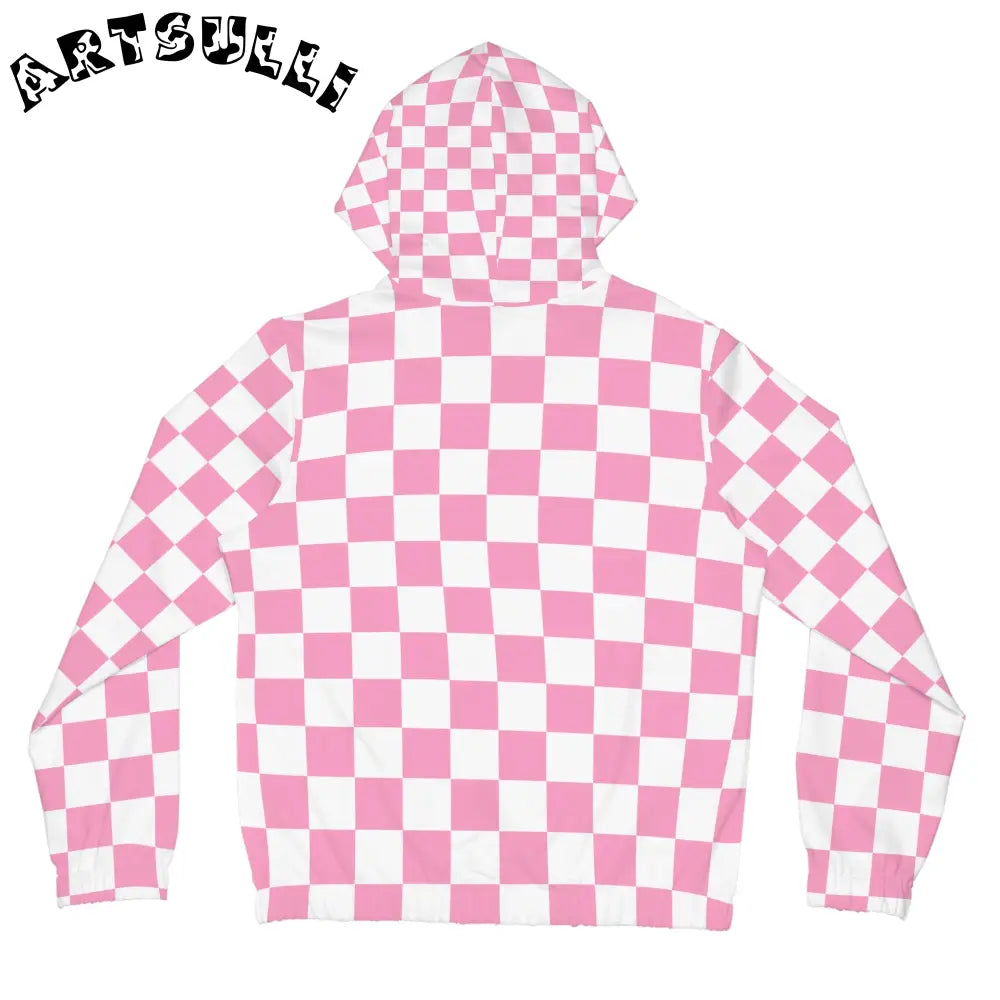 JAKKOUTTHEBXX Checkerboard Hot Pink and White Women’s Full-Zip