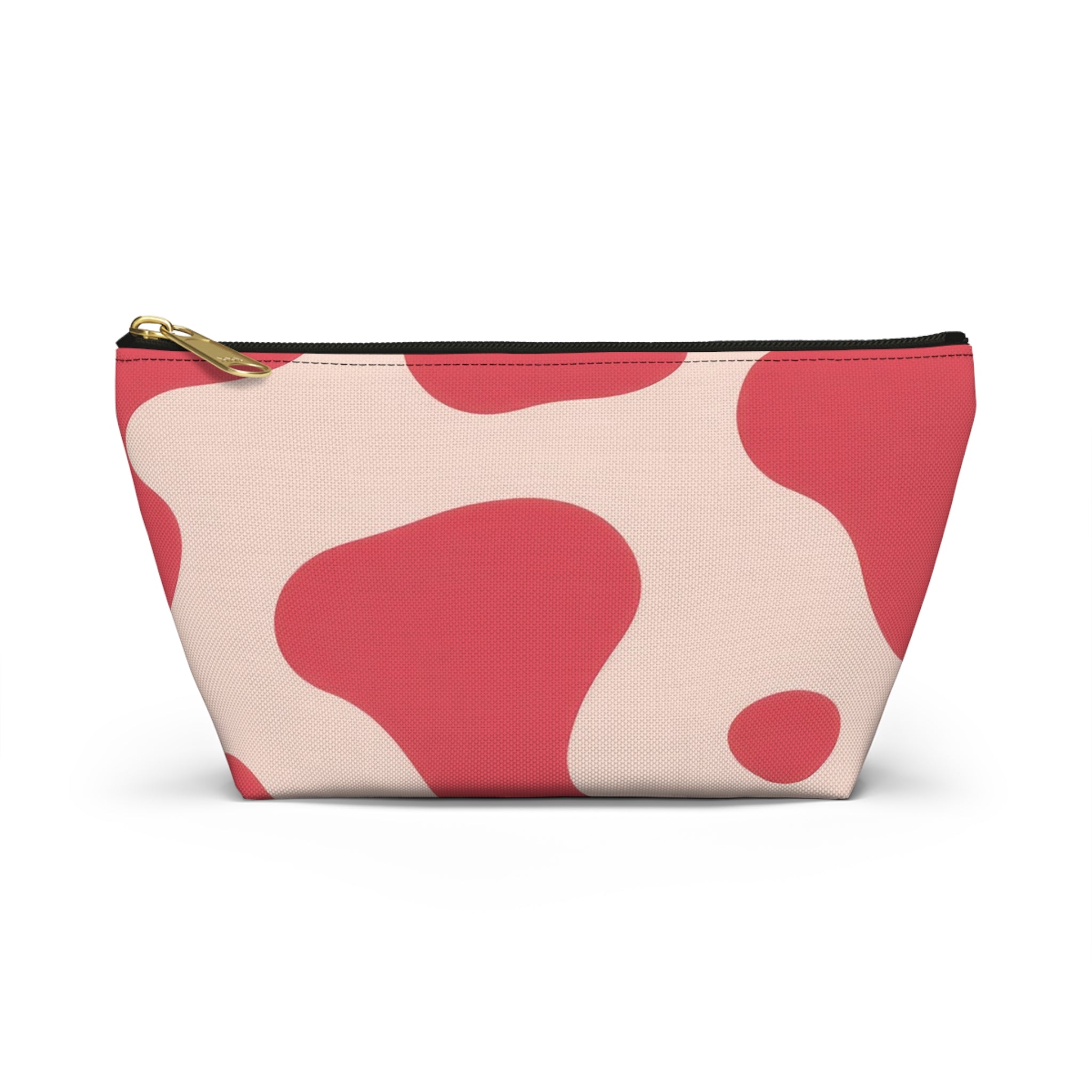 Red Jungle Cow Accessory Pouch w T-bottom, Artsulli - Art is Long, Life is Short, Bags, Size, Small, Color, Black zipper, , , 29454298934445272529