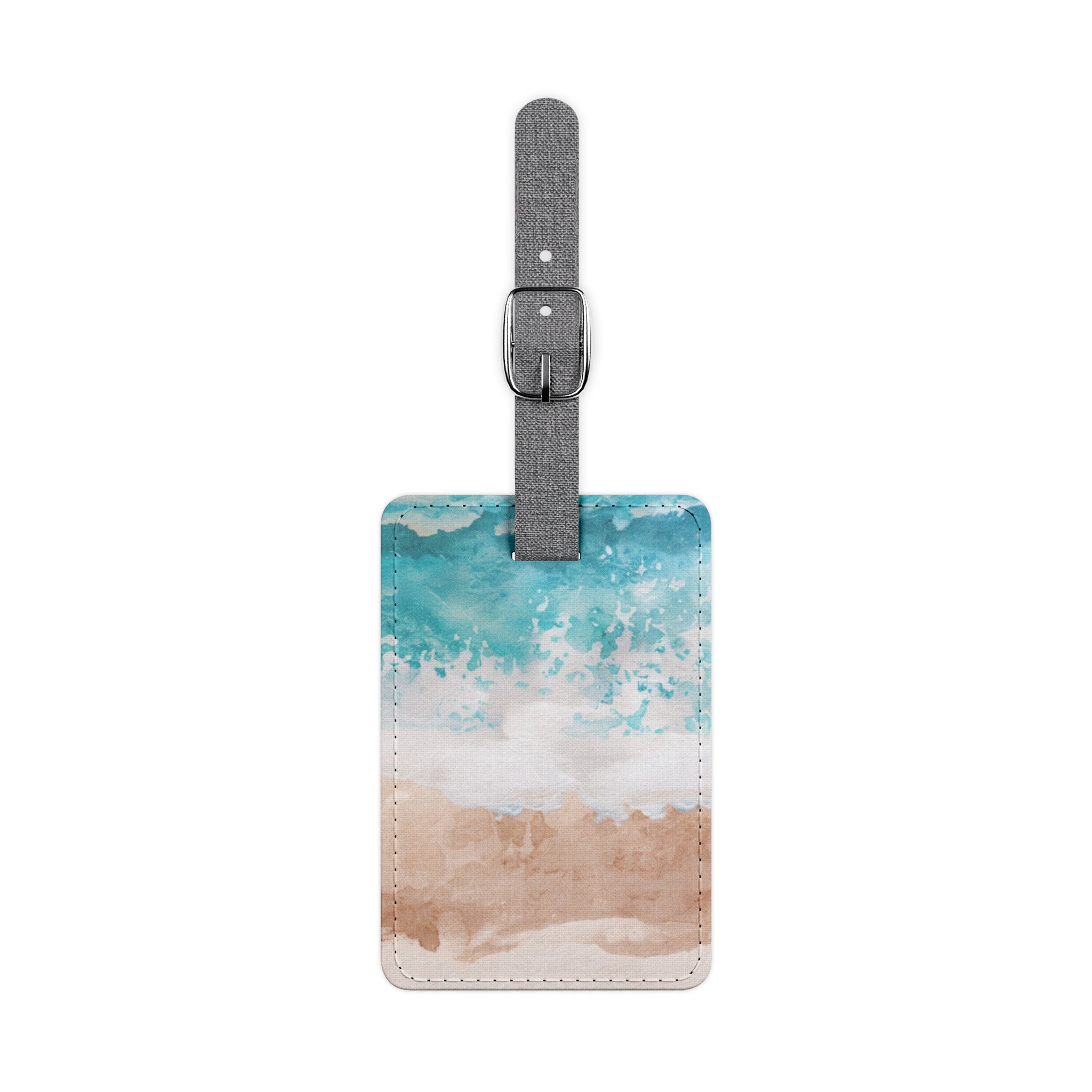 Seashore Saffiano Polyester Luggage Tag, Rectangle, Artsulli - Art is Long, Life is Short, Accessories, Size, One size, Shape, Rectangle, , , 59183477234192195618