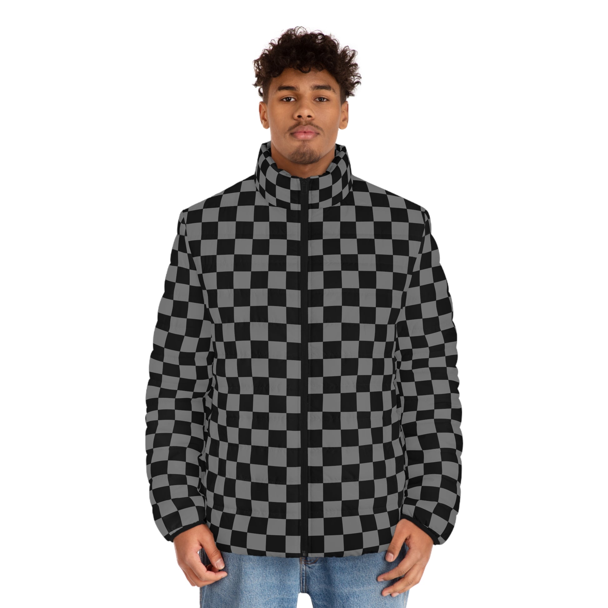 8K Void Surfer Men's Puffer Jacket (AOP), Artsulli - Art is Long, Life is Short, All Over Prints, , , , , , , 