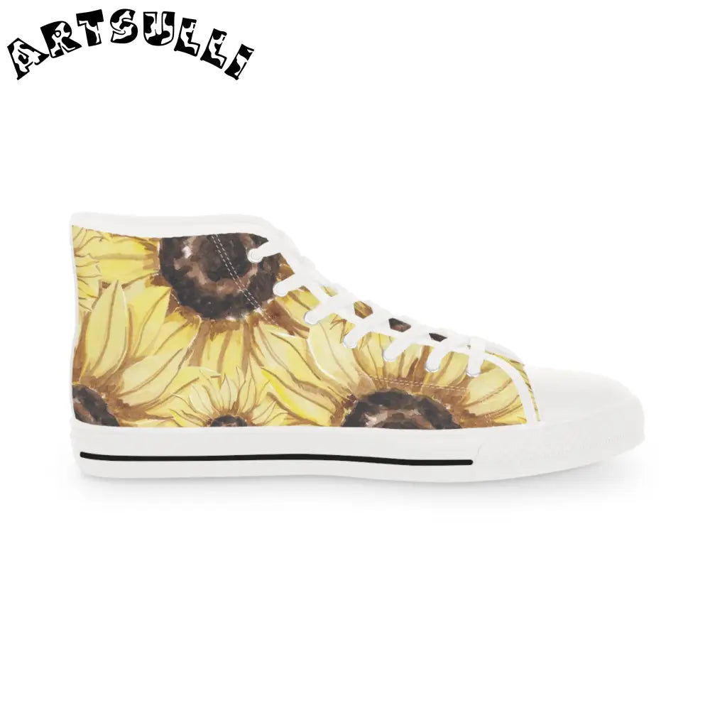 JAKKOUTTHEBXX Retro Anime Sunflower Men’s High Top Sneakers