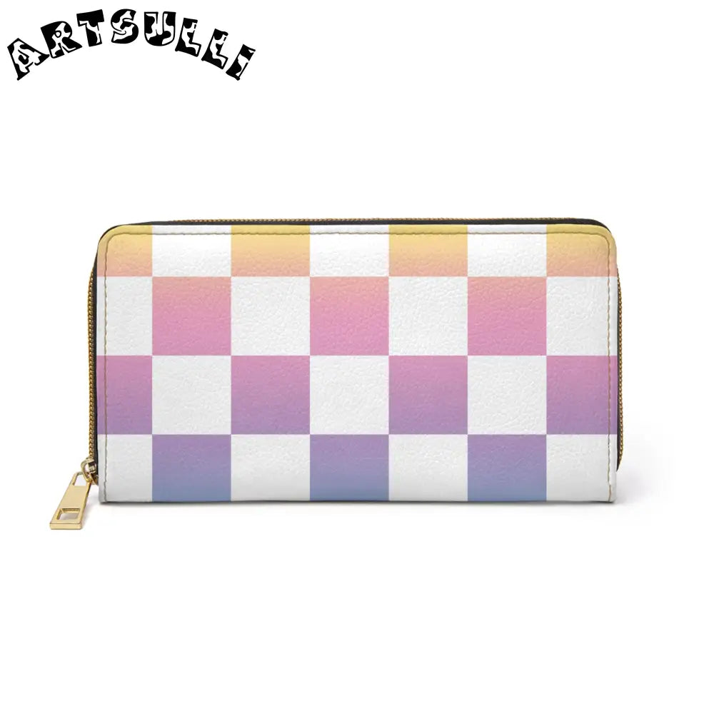 JAKKOUTTHEBXX Vaporwave Check II Zipper Wallet JAKKOUTTHEBXX
