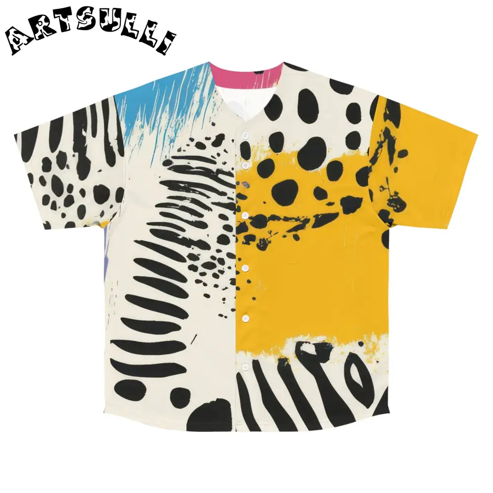 JAKKOUTTHEBXX Rae Zebra Rhapsody Men’s Baseball Jersey (AOP)