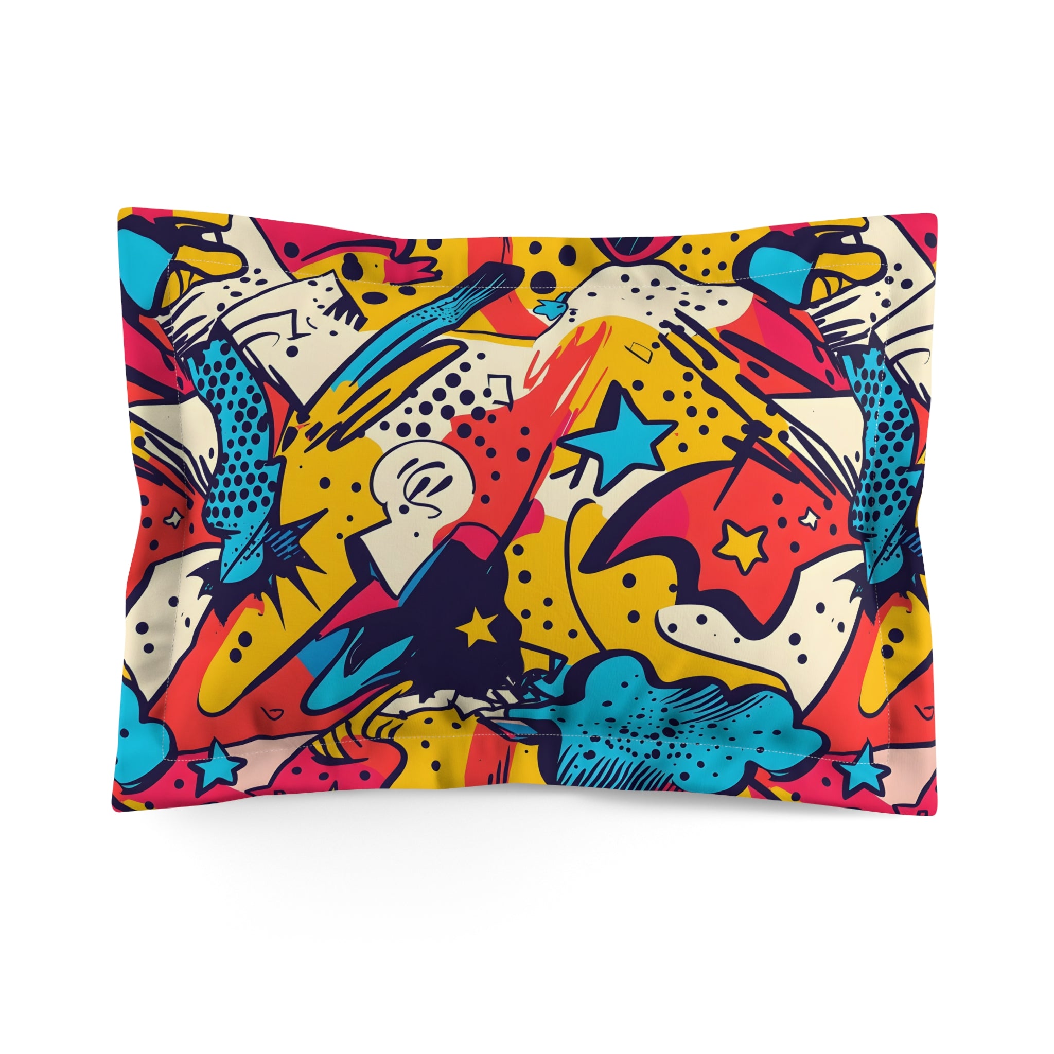 Comic x Pop Art Microfiber Pillow Sham, Artsulli - Art is Long, Life is Short, Home Decor, Size, Standard, , , , , 20719697736993997785