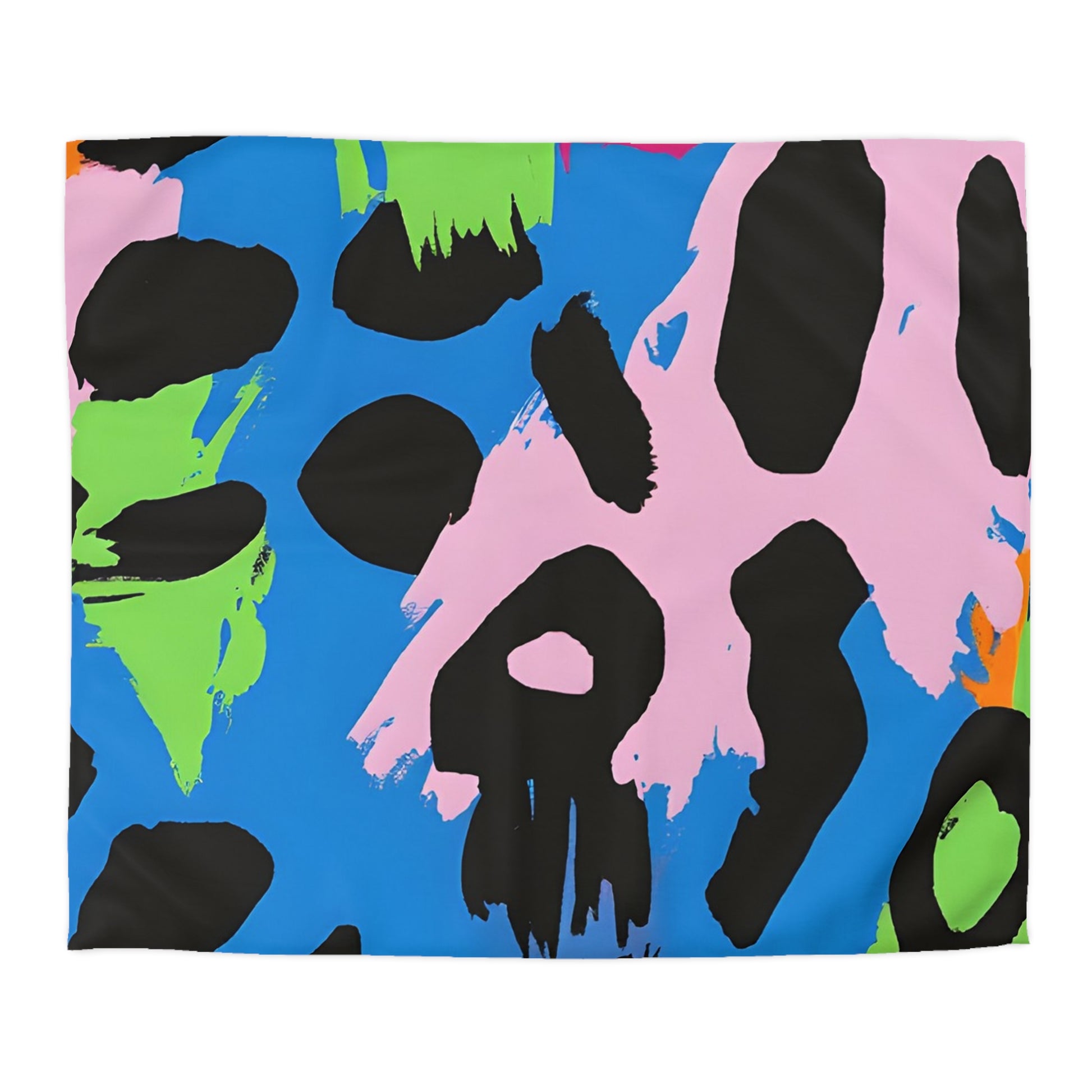 90s Neon Microfiber Duvet Cover, Artsulli - Art is Long, Life is Short, Home Decor, Size, King, Color, White, , , 21186900047897017320