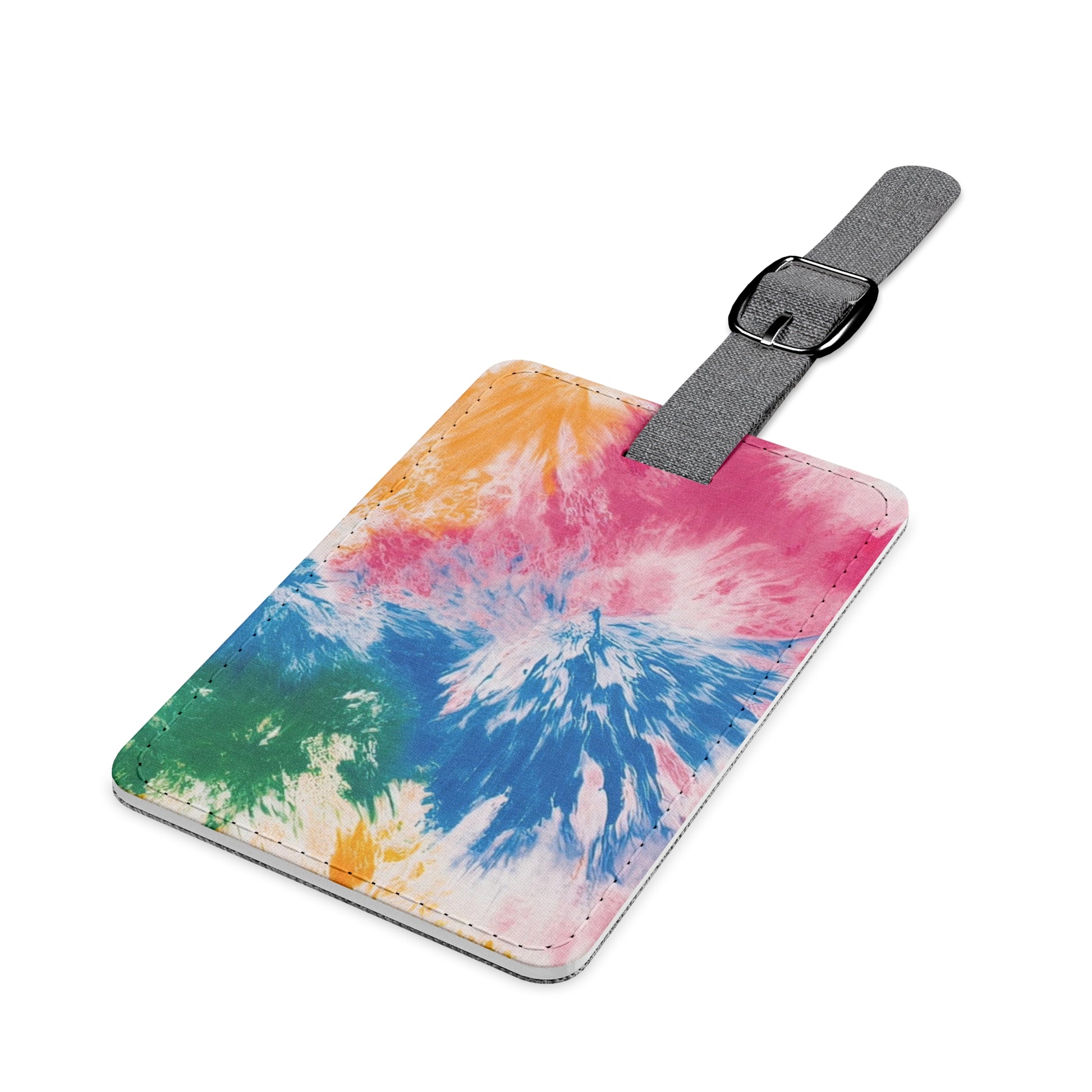 Tie Dye Splash Saffiano Polyester Luggage Tag, Rectangle, Artsulli - Art is Long, Life is Short, Accessories, , , , , , , 
