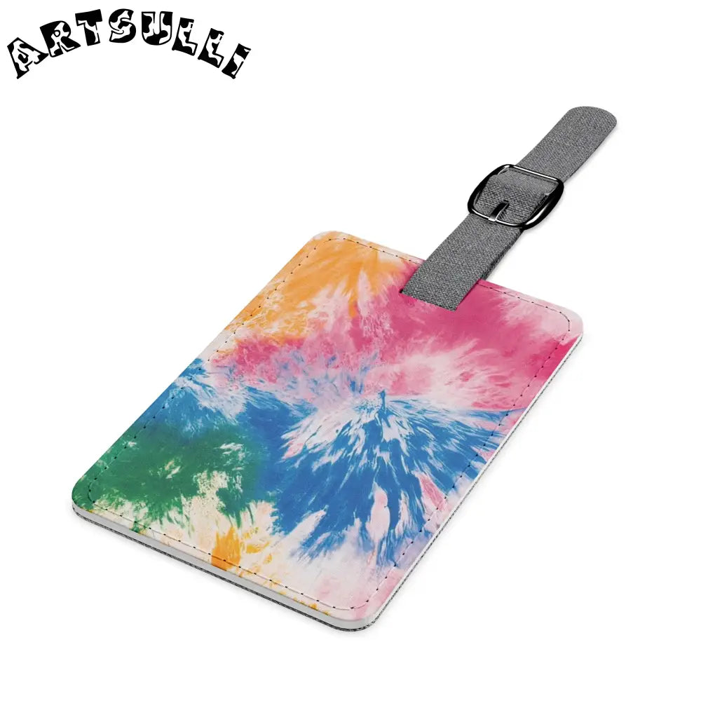 JAKKOUTTHEBXX Tie Dye Luggage Tag with Gray Strap 2025