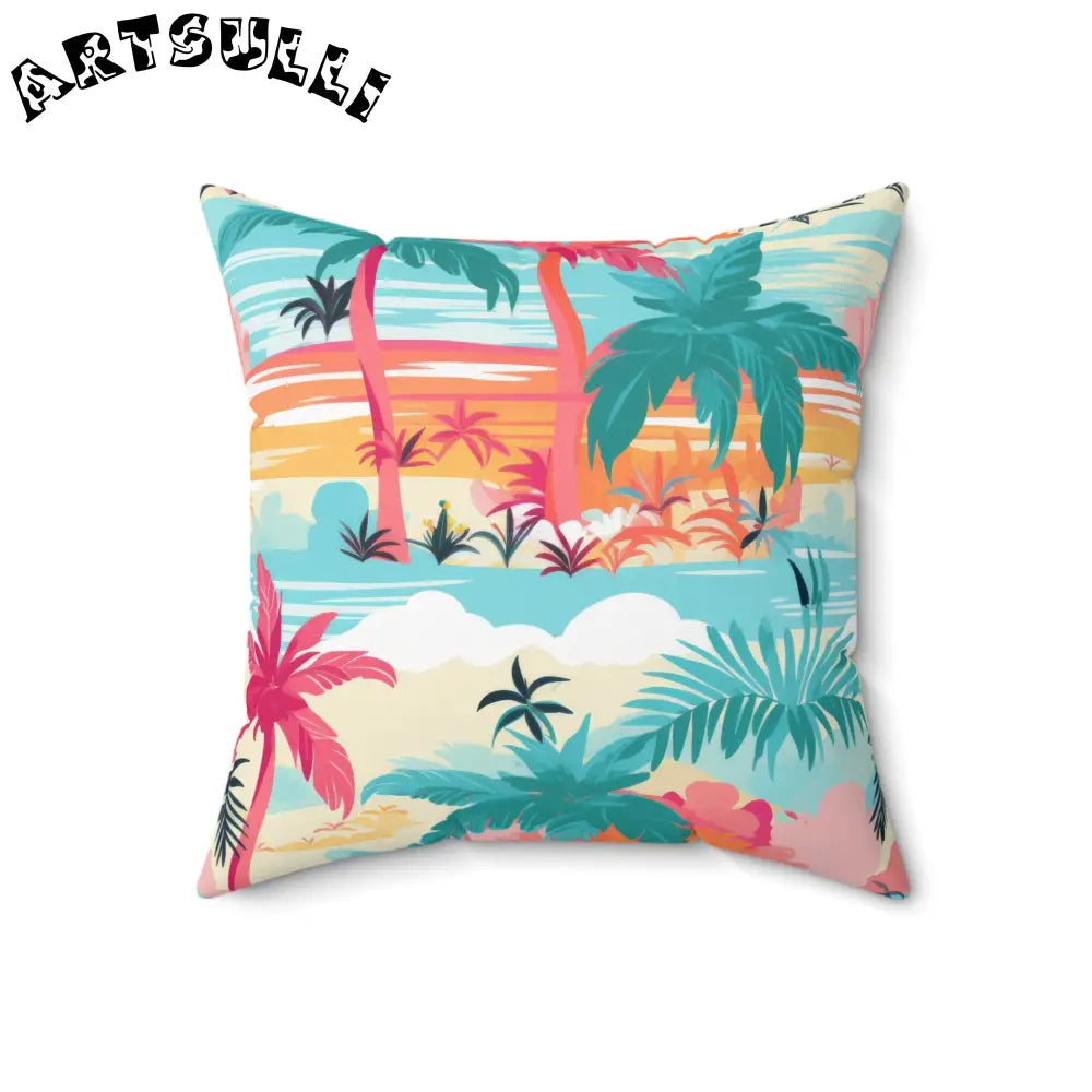 JAKKOUTTHEBXX Tropical Palm Beach Paradise Multi-Color Spun