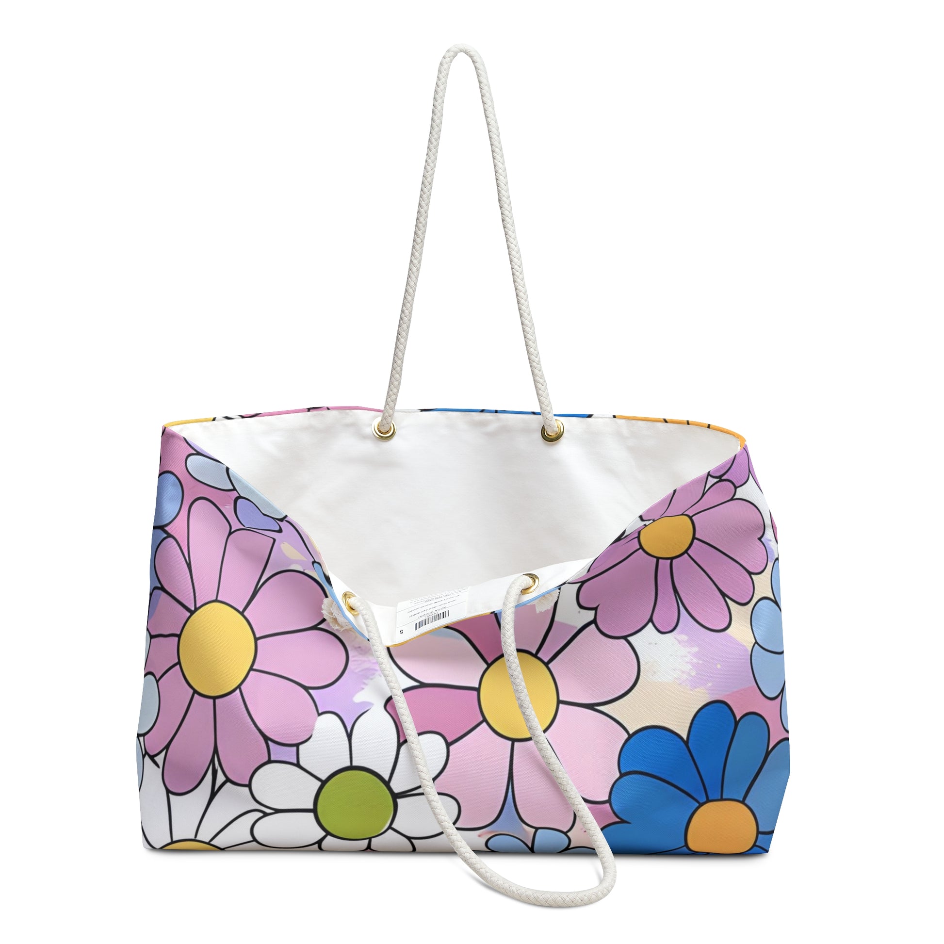 Flower Hour Purple and Blue Weekender Bag, Artsulli - Art is Long, Life is Short, Bags, , , , , , , 