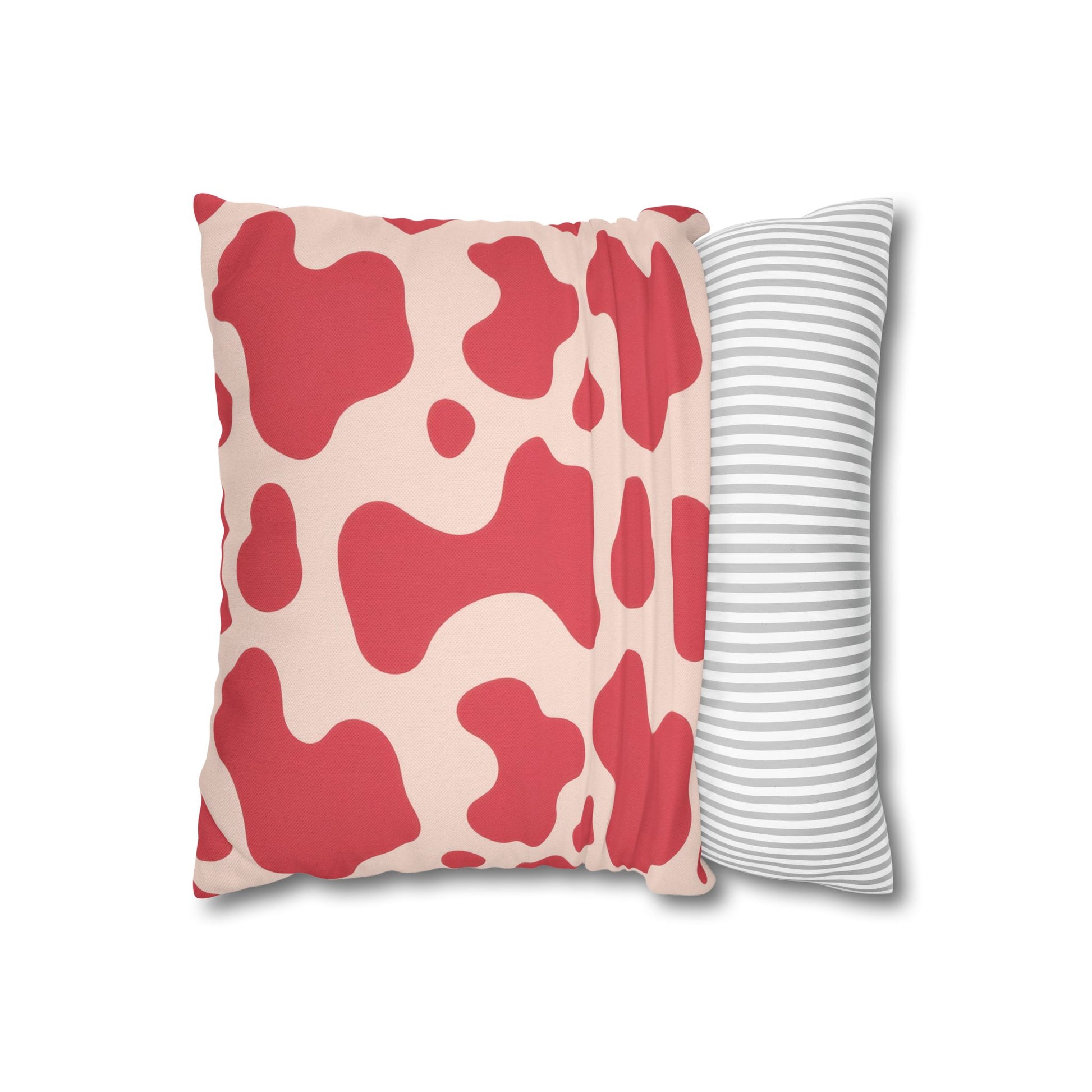 Red Jungle Cow Spun Polyester Square Pillowcase, Artsulli - Art is Long, Life is Short, Home Decor, , , , , , , 