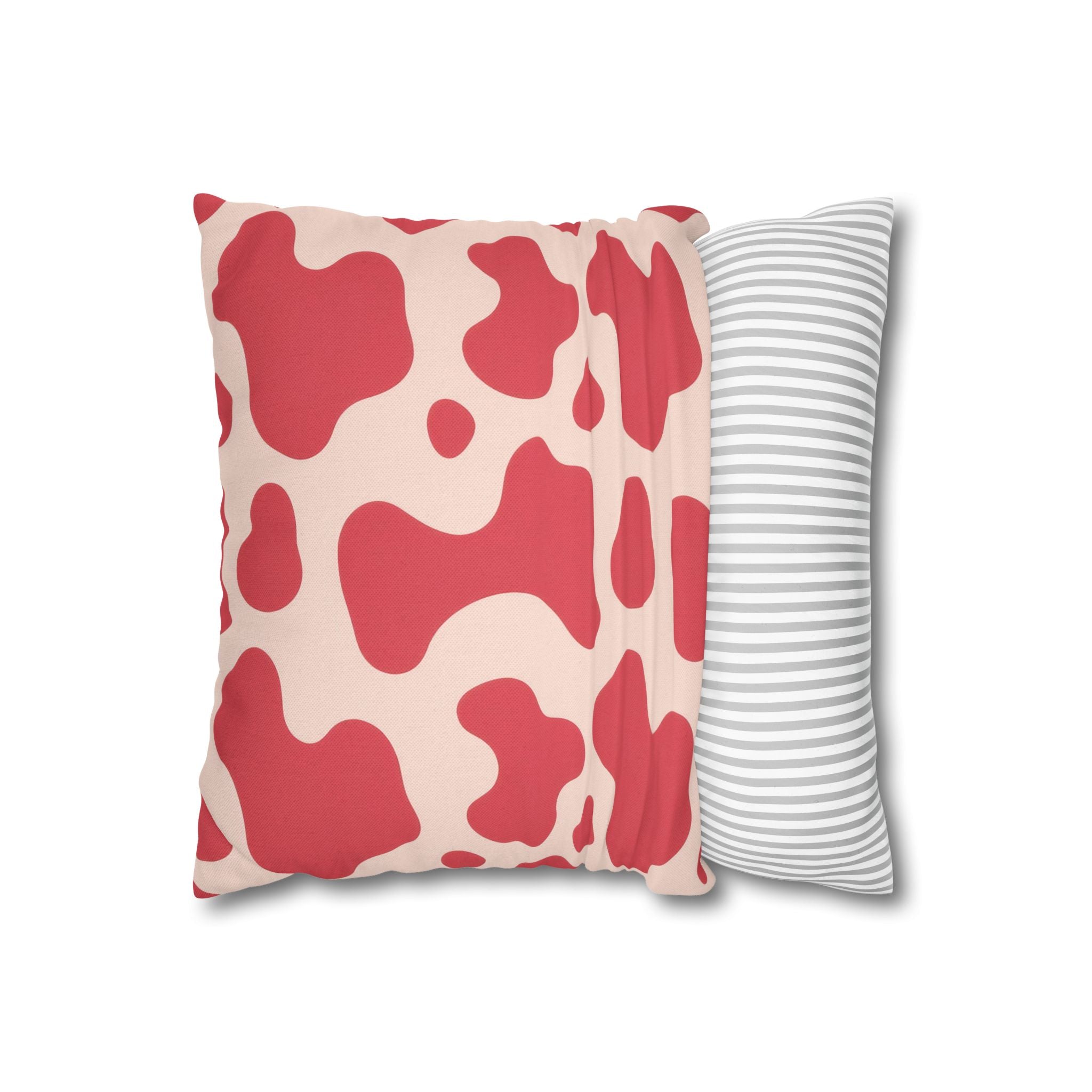 Red Jungle Cow Spun Polyester Square Pillowcase, Artsulli - Art is Long, Life is Short, Home Decor, , , , , , , 