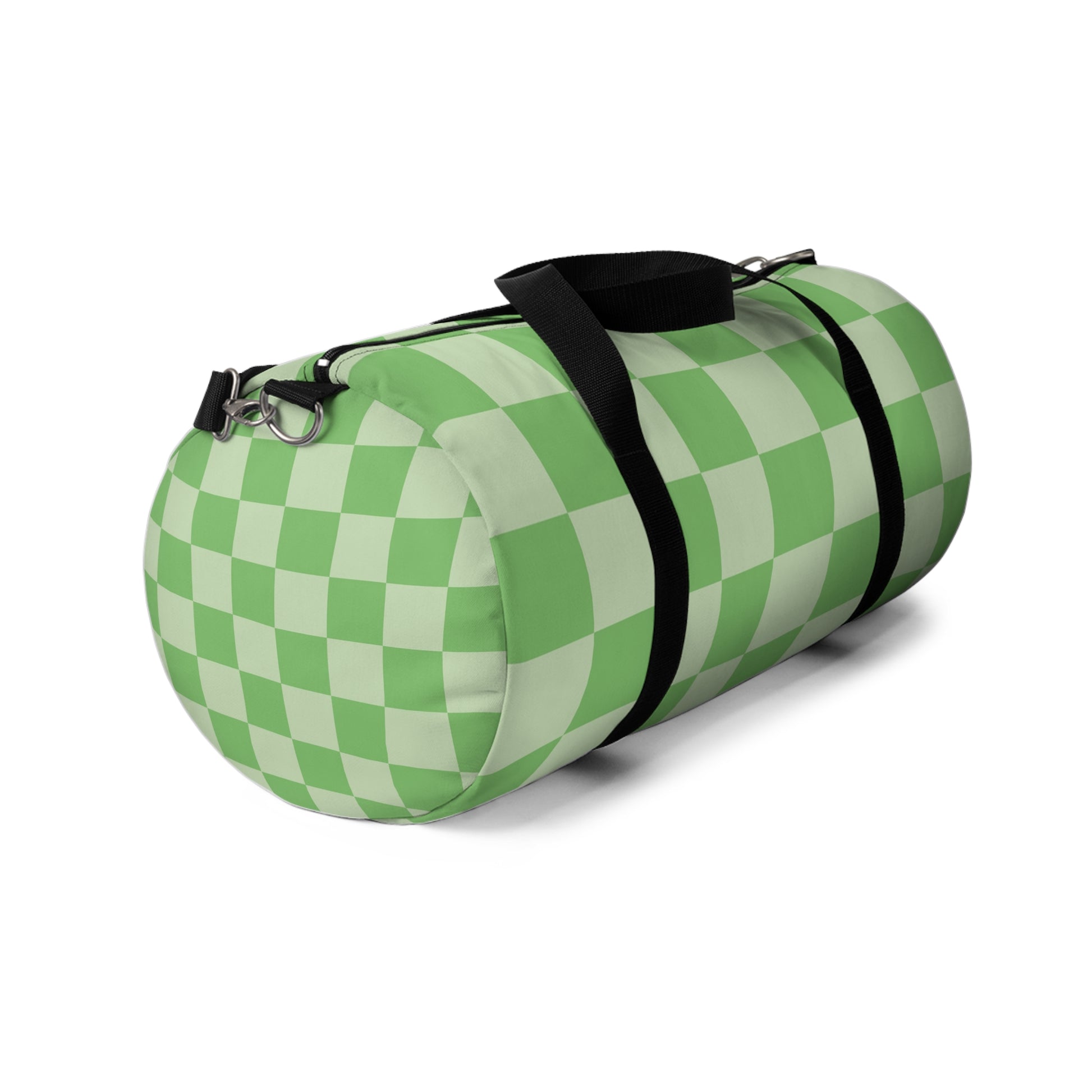 Checkerboard Green Duffel Bag, Artsulli - Art is Long, Life is Short, Bags, , , , , , , 