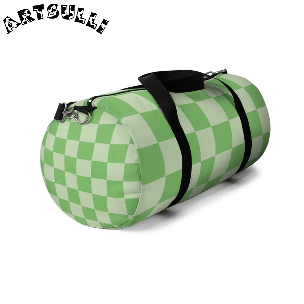 JAKKOUTTHEBXX Checkerboard Green Duffel Bag JAKKOUTTHEBXX Artsulli