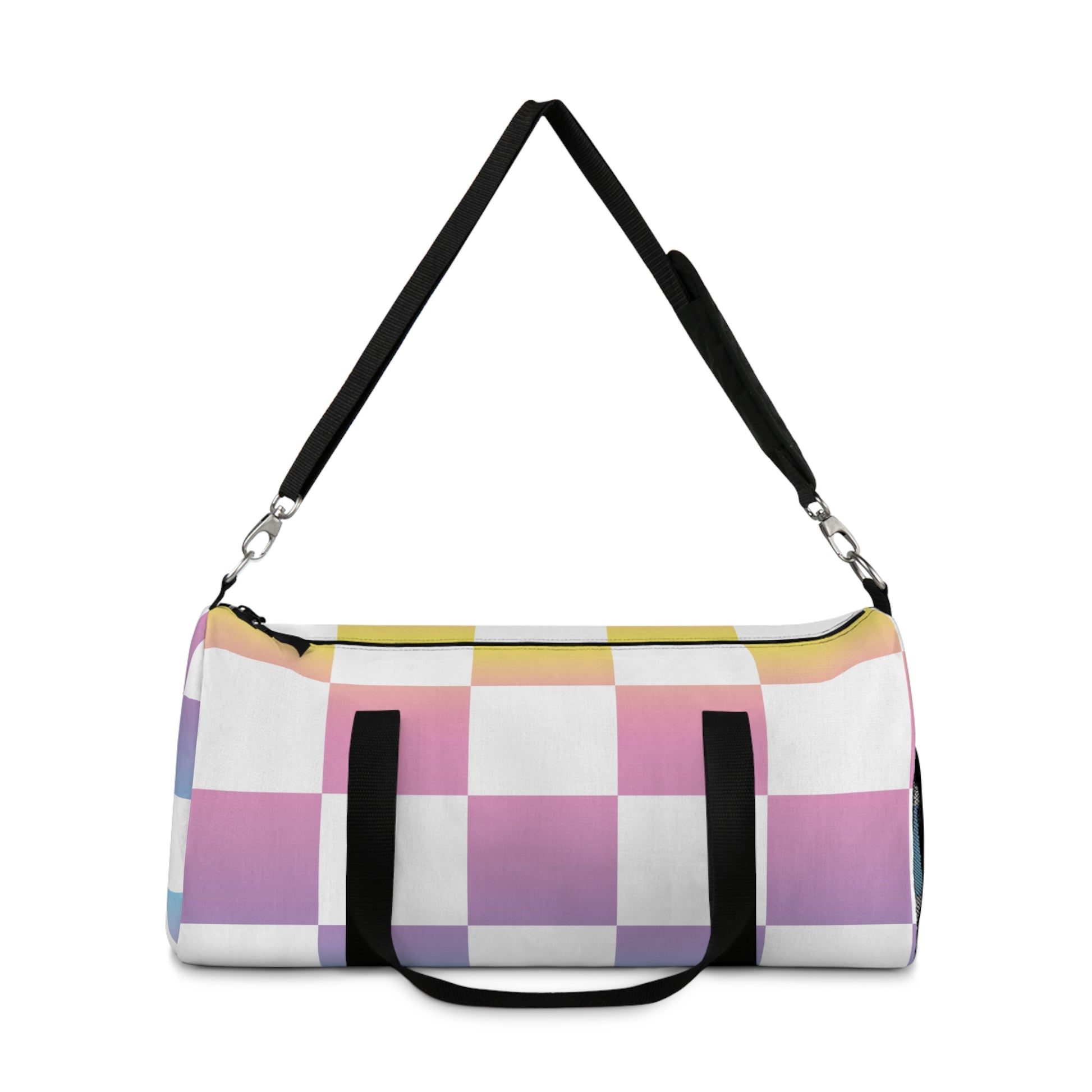 Vaporwave Check II Duffel Bag, Artsulli - Art is Long, Life is Short, Bags, , , , , , , 