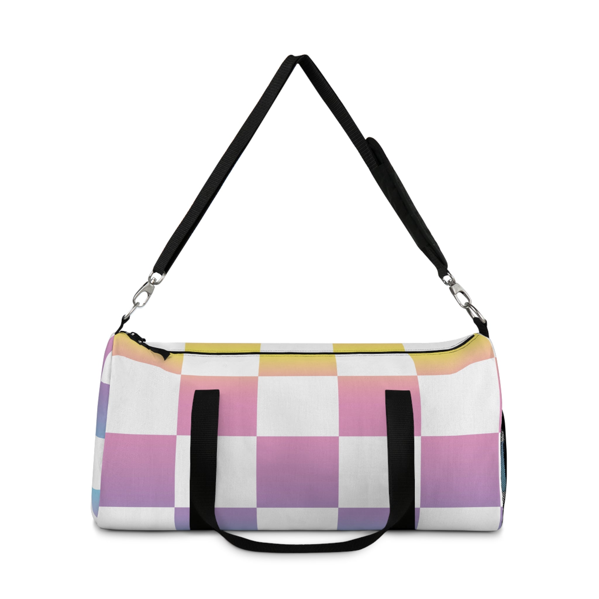Vaporwave Check II Duffel Bag, Artsulli - Art is Long, Life is Short, Bags, , , , , , , 