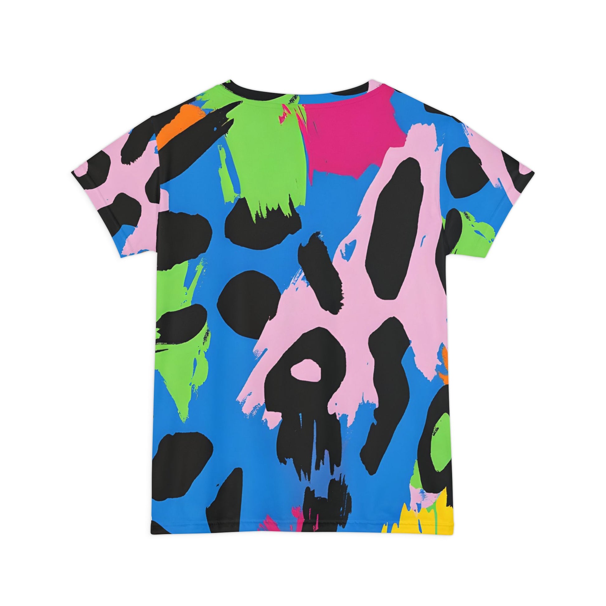 90s Neon Women's Short Sleeve Shirt (AOP), Artsulli - Art is Long, Life is Short, All Over Prints, , , , , , , 