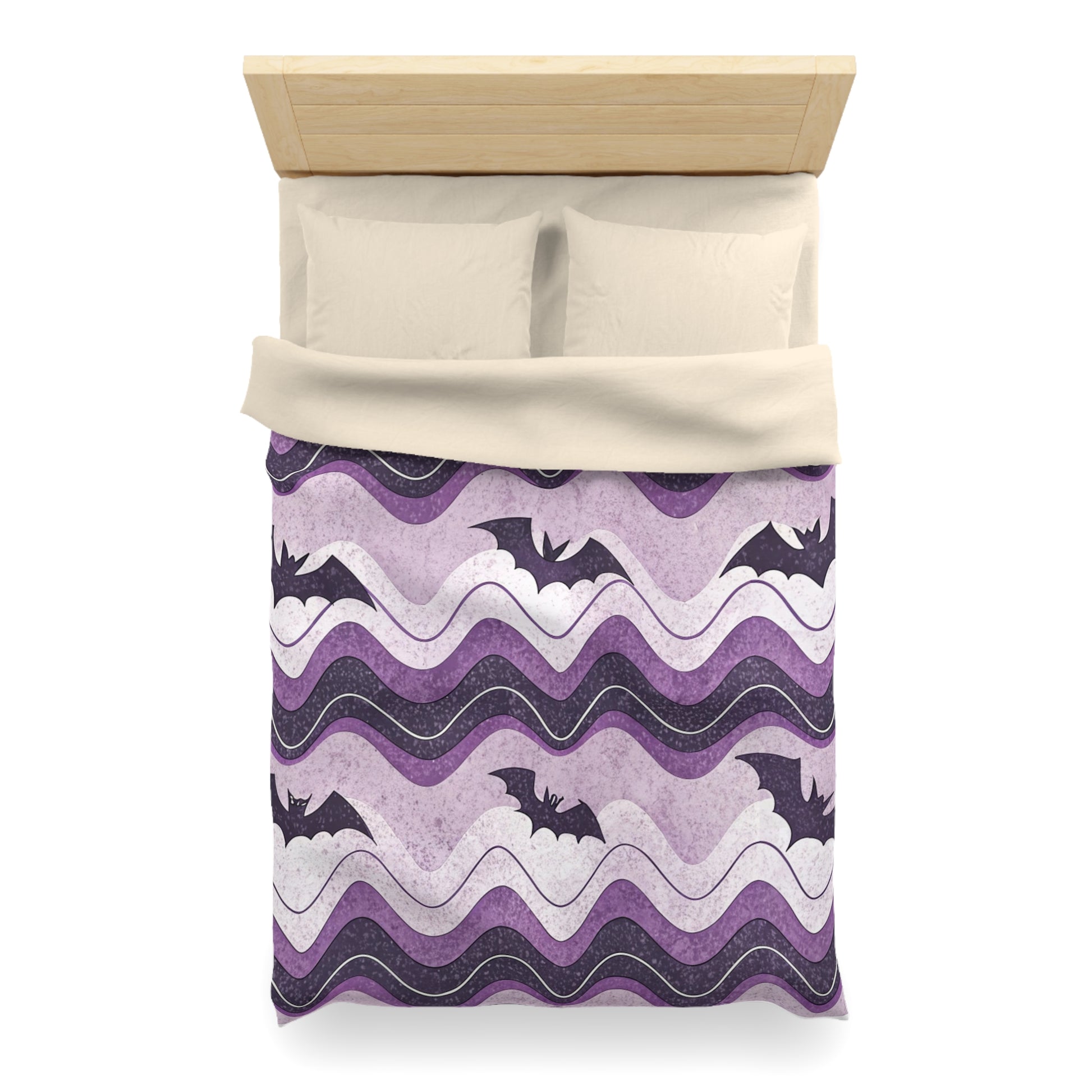 Bat Wave Microfiber Duvet Cover, Artsulli - Art is Long, Life is Short, Home Decor, , , , , , , 