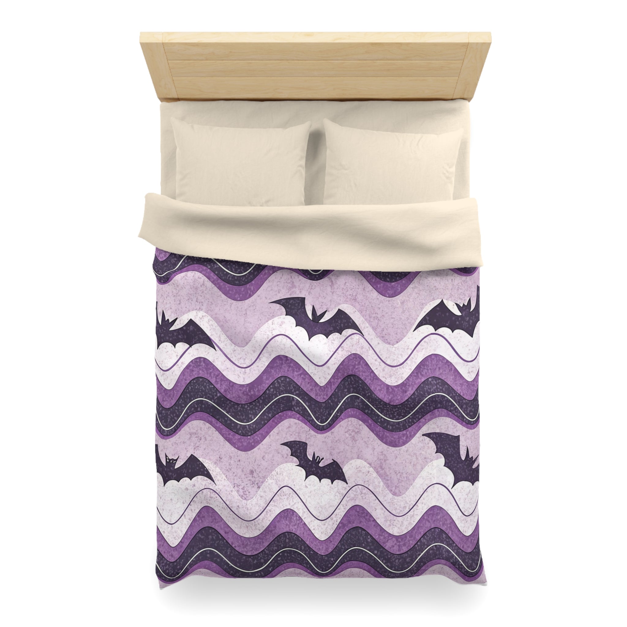 Bat Wave Microfiber Duvet Cover, Artsulli - Art is Long, Life is Short, Home Decor, , , , , , , 