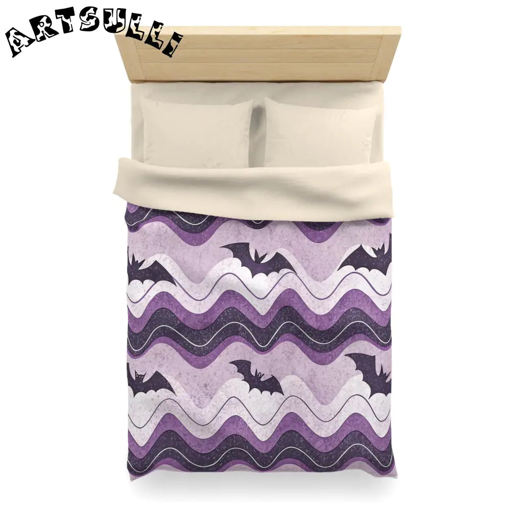 JAKKOUTTHEBXX Bat Wave Microfiber Duvet Cover JAKKOUTTHEBXX Artsulli