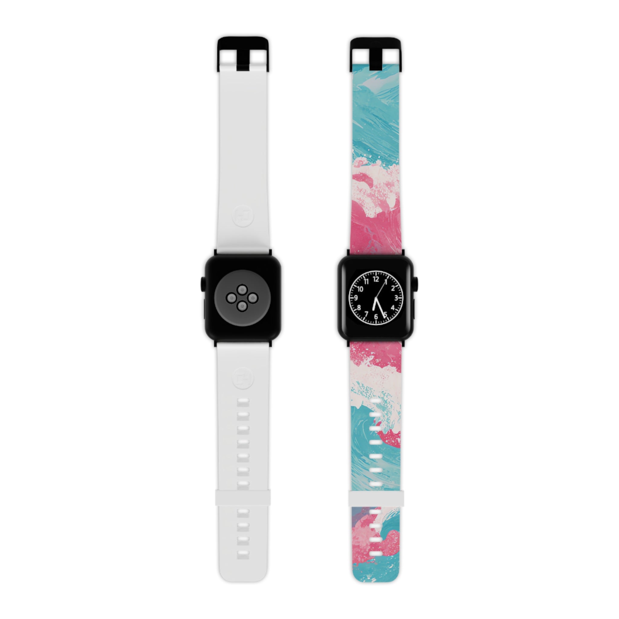 The Great Pastelwave Pink and Blue Watch Band for Apple Watch, Artsulli - Art is Long, Life is Short, Accessories, Size, 7.5'' × 0.75'' / 42 - 44 mm, Color, Black, , , 23577912793695886227