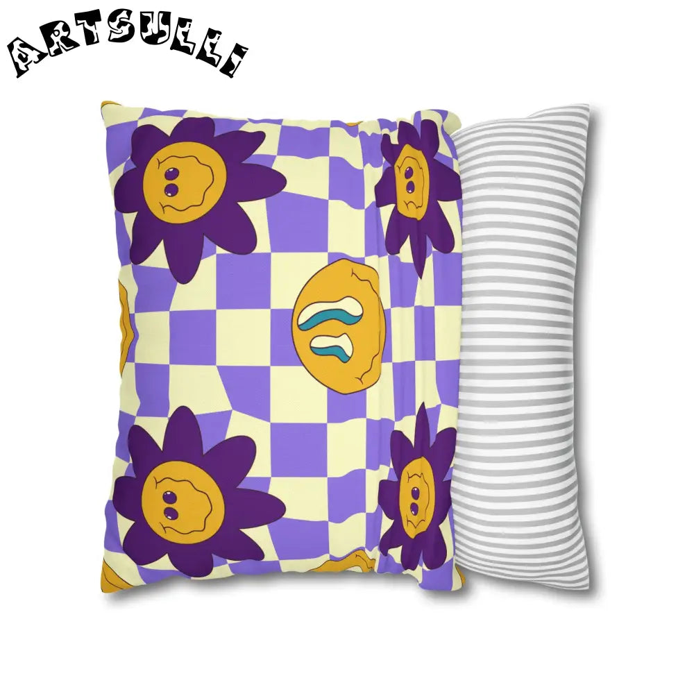 JAKKOUTTHEBXX Trippy Flower Power Motifs Spun Polyester Square