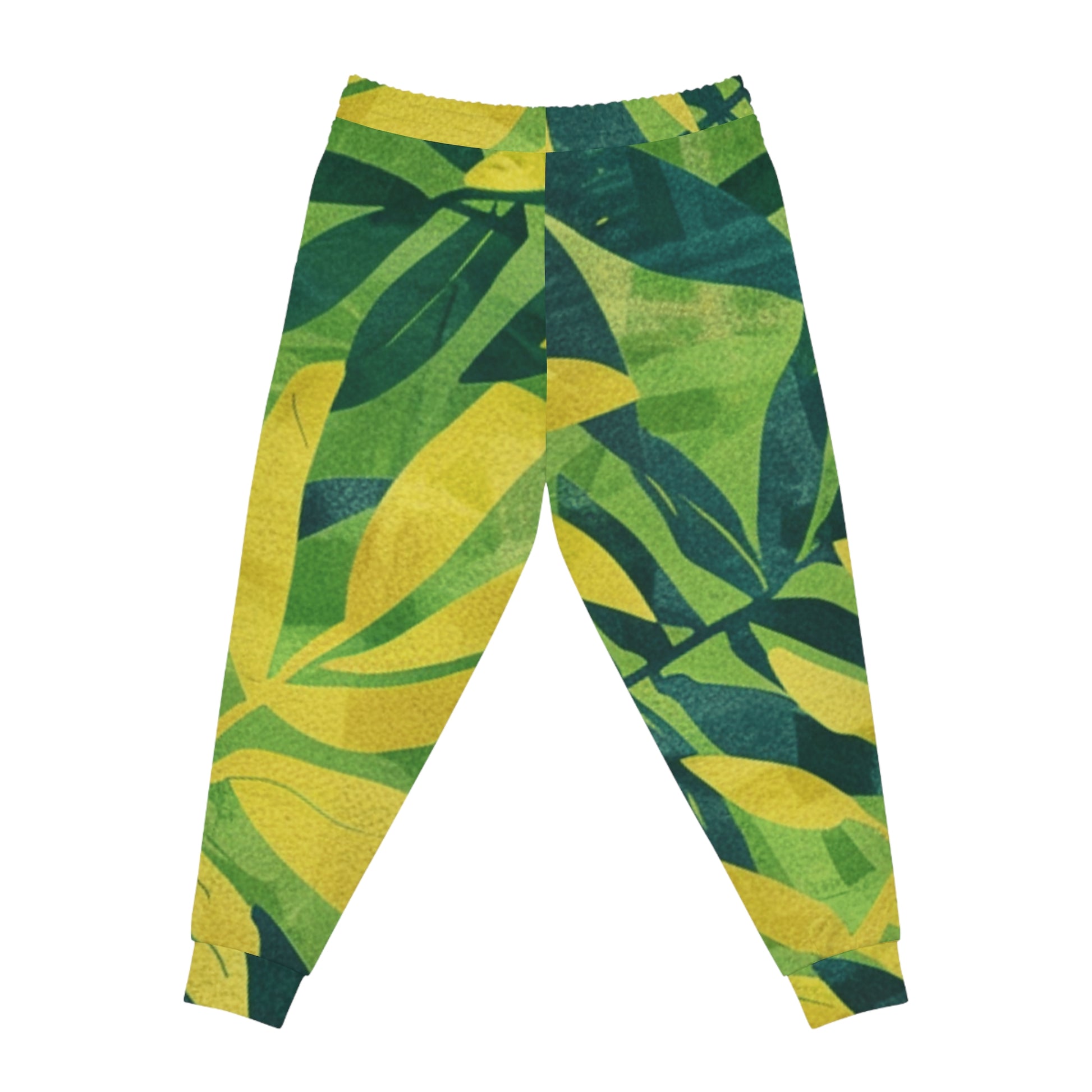 Green Leaf x Yellow Leaf x Tropical x Jungle Athletic Joggers (AOP), Artsulli - Art is Long, Life is Short, All Over Prints, , , , , , , 