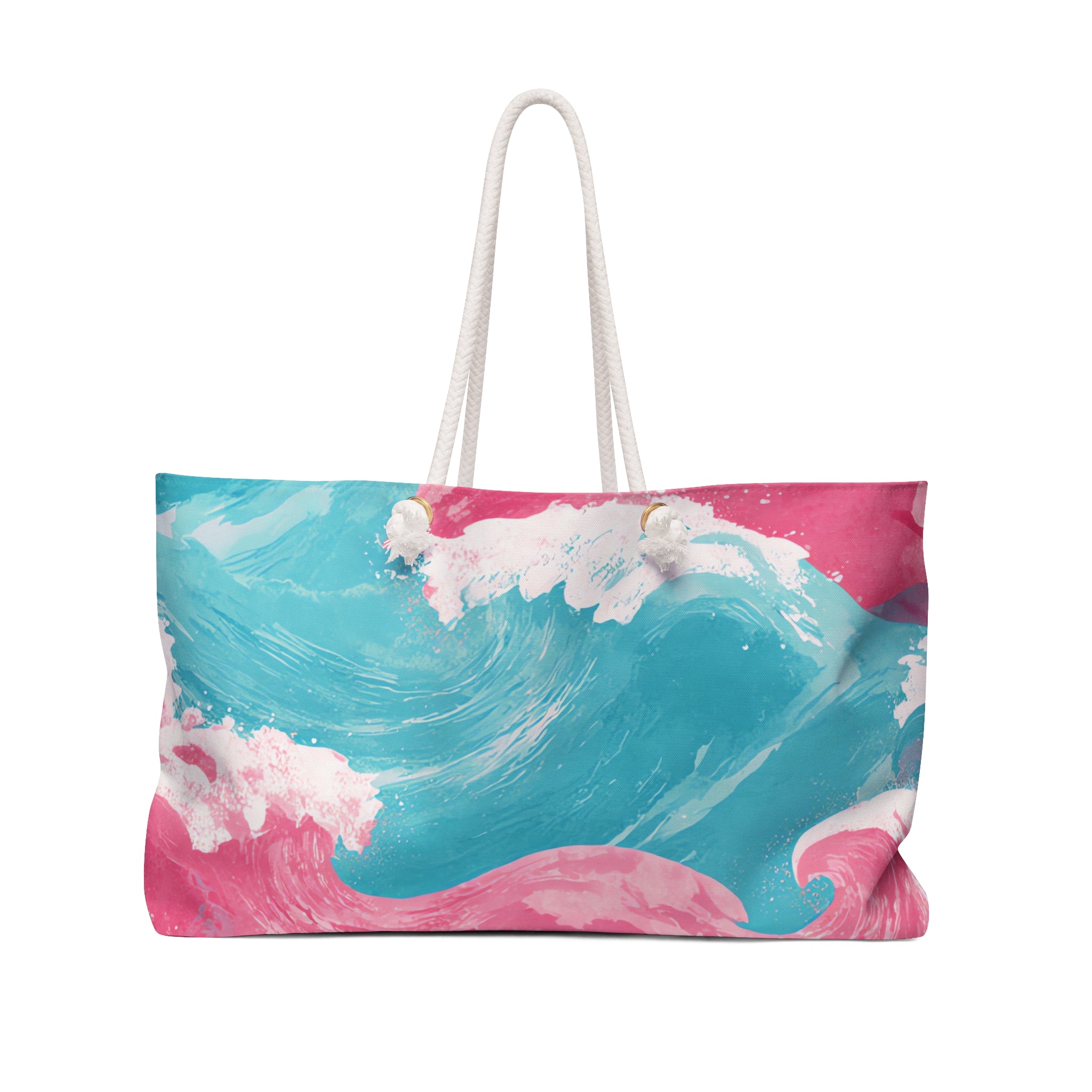 The Great Pastelwave II Pink and Blue Weekender Bag, Artsulli - Art is Long, Life is Short, Bags, Size, 24" × 13", , , , , 17511558780481122335